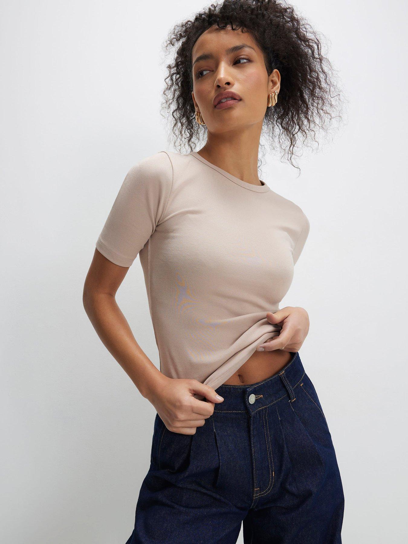 River Island White and Beige Fitted T-shirt Multipack