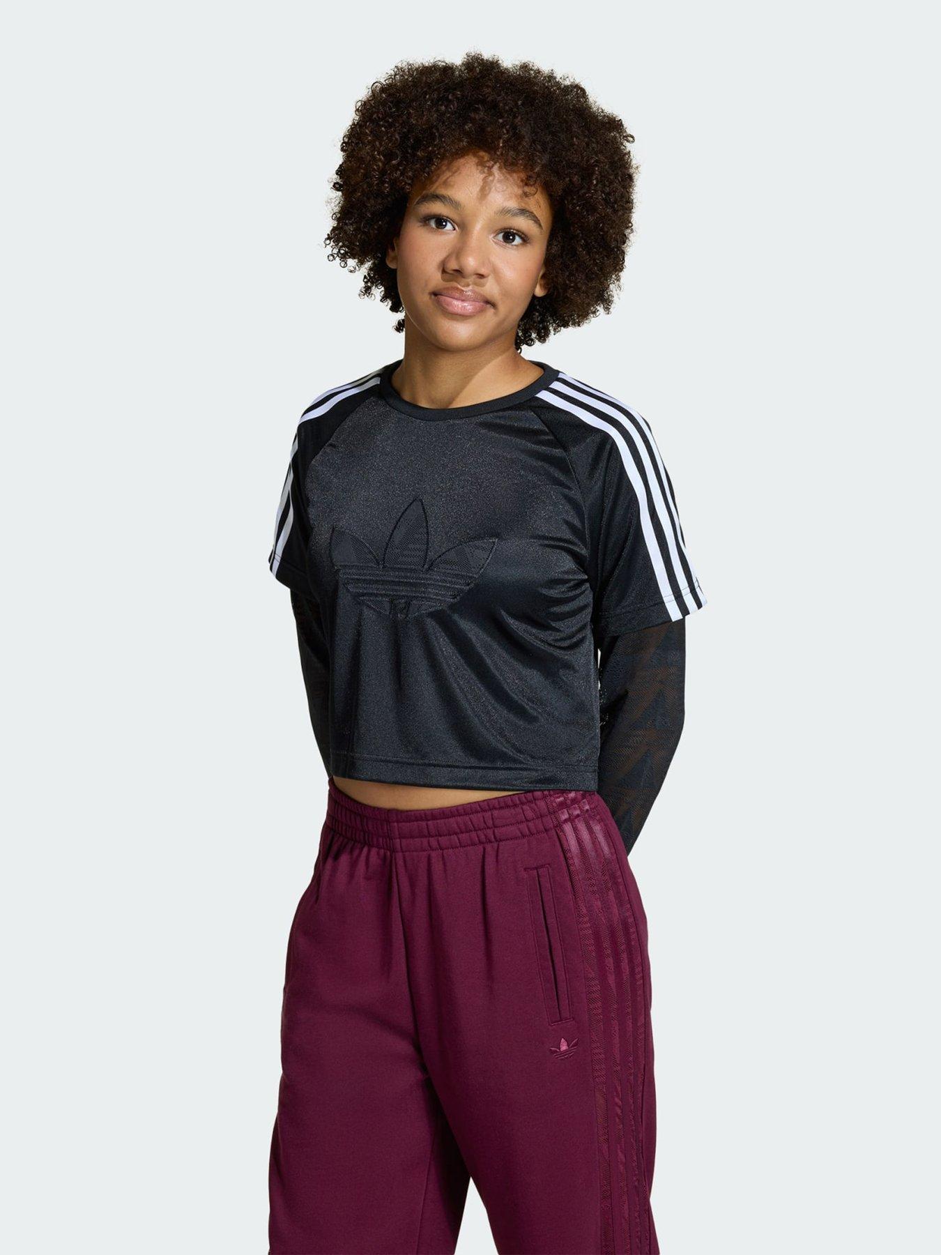 Image 1 of 5 of adidas Originals LOOSE 2IN1 LACE LONGSLEEVE T-Shirt