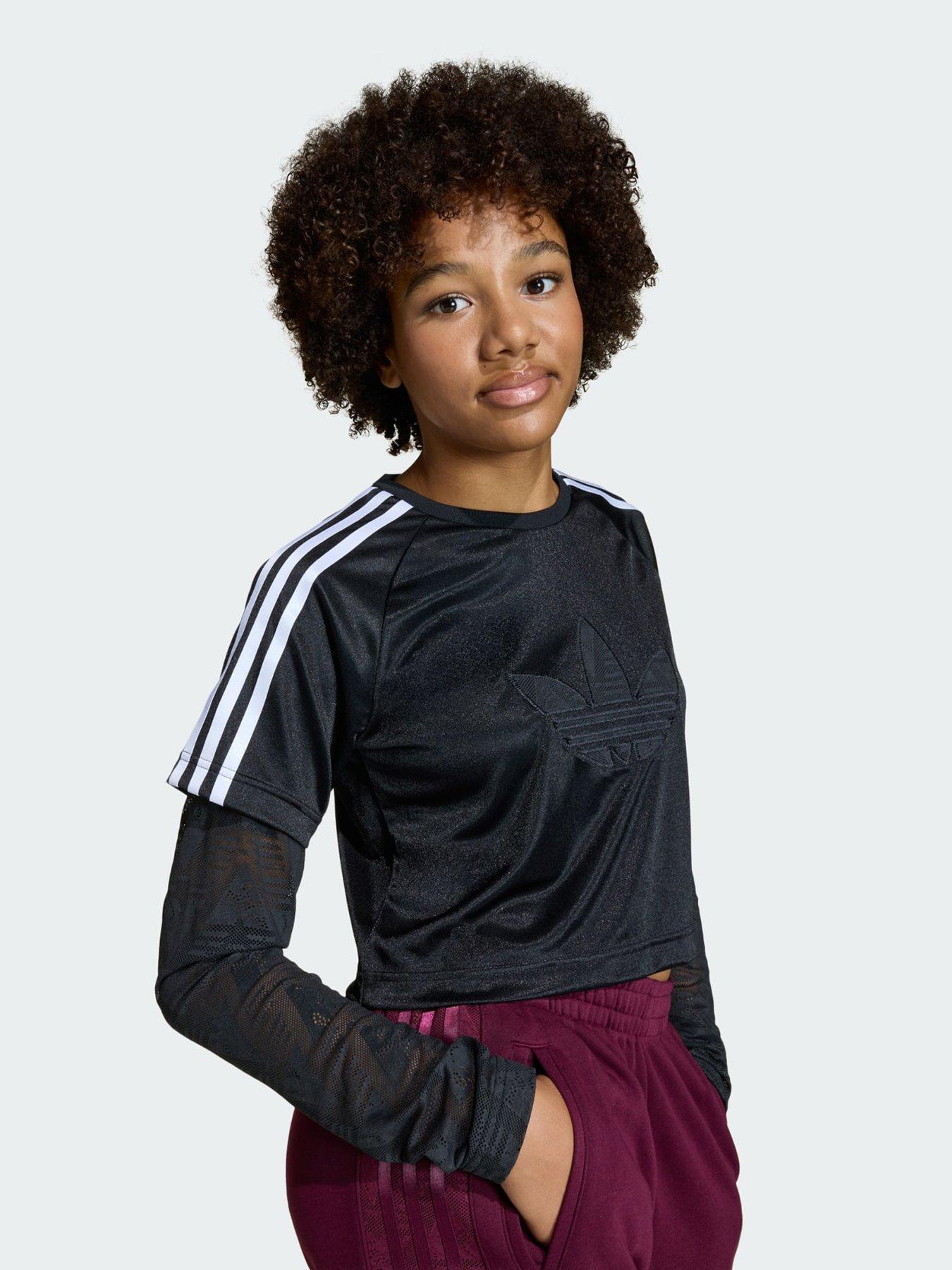 Image 4 of 5 of adidas Originals LOOSE 2IN1 LACE LONGSLEEVE T-Shirt