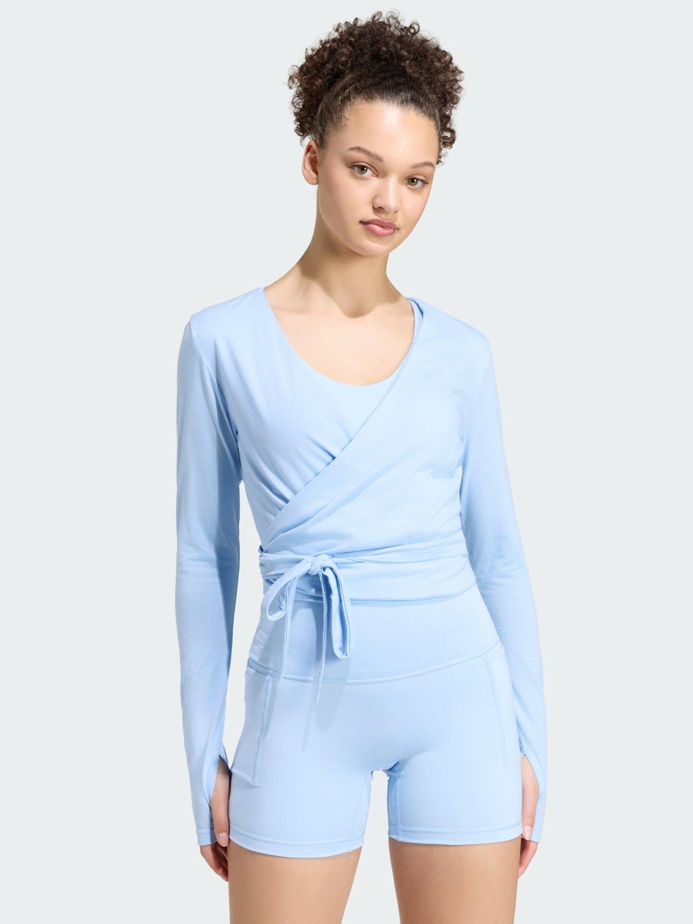 adidas 3-STRIPES STUDIO SOFT BALLET WRAP TOP