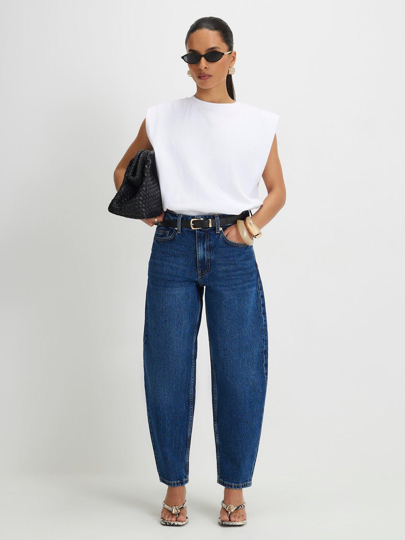River Island Petite Barrel Leg Jeans