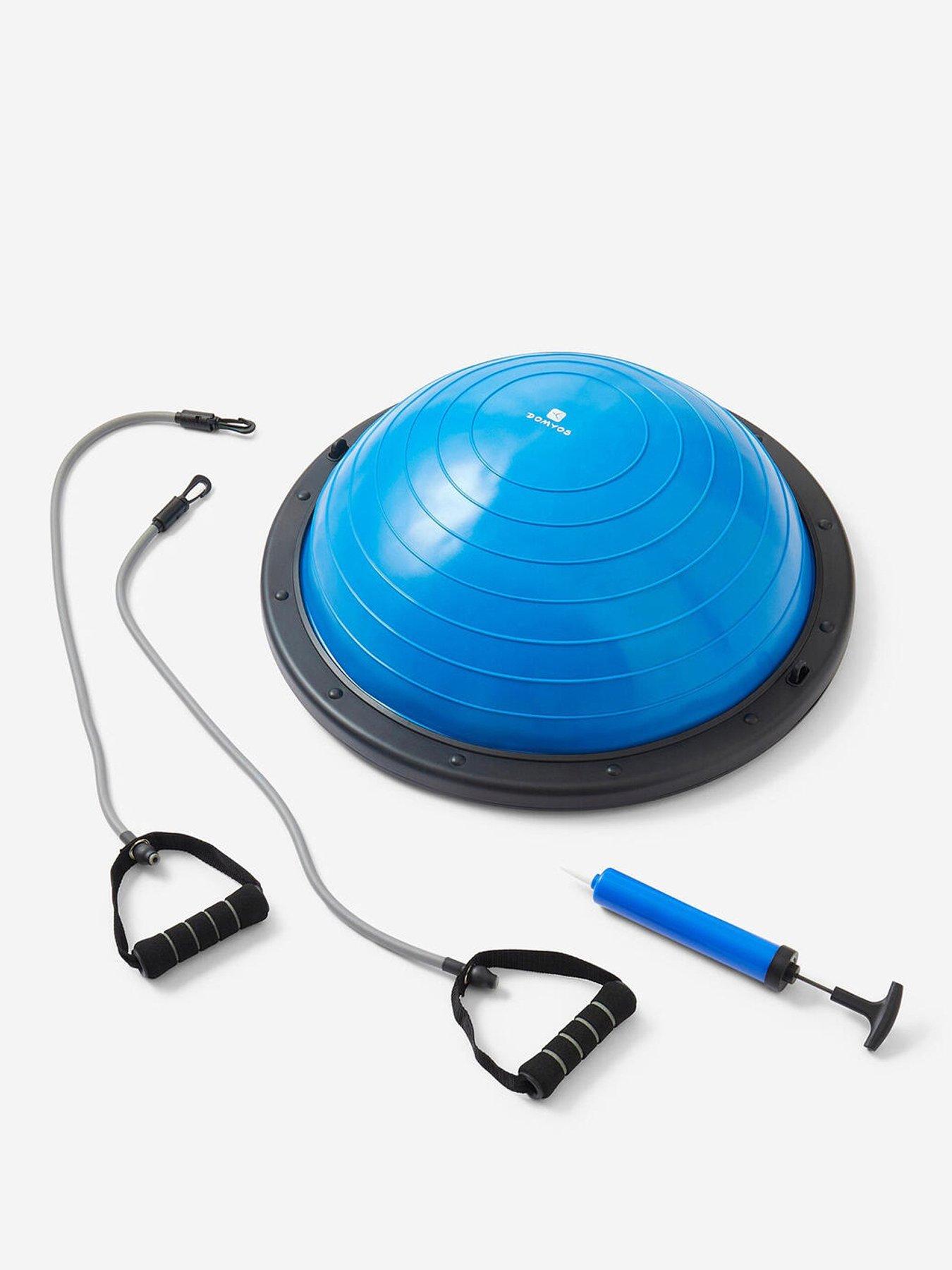 Decathlon Fitness Reversible Balance Station + Elastic Bands - Blue
