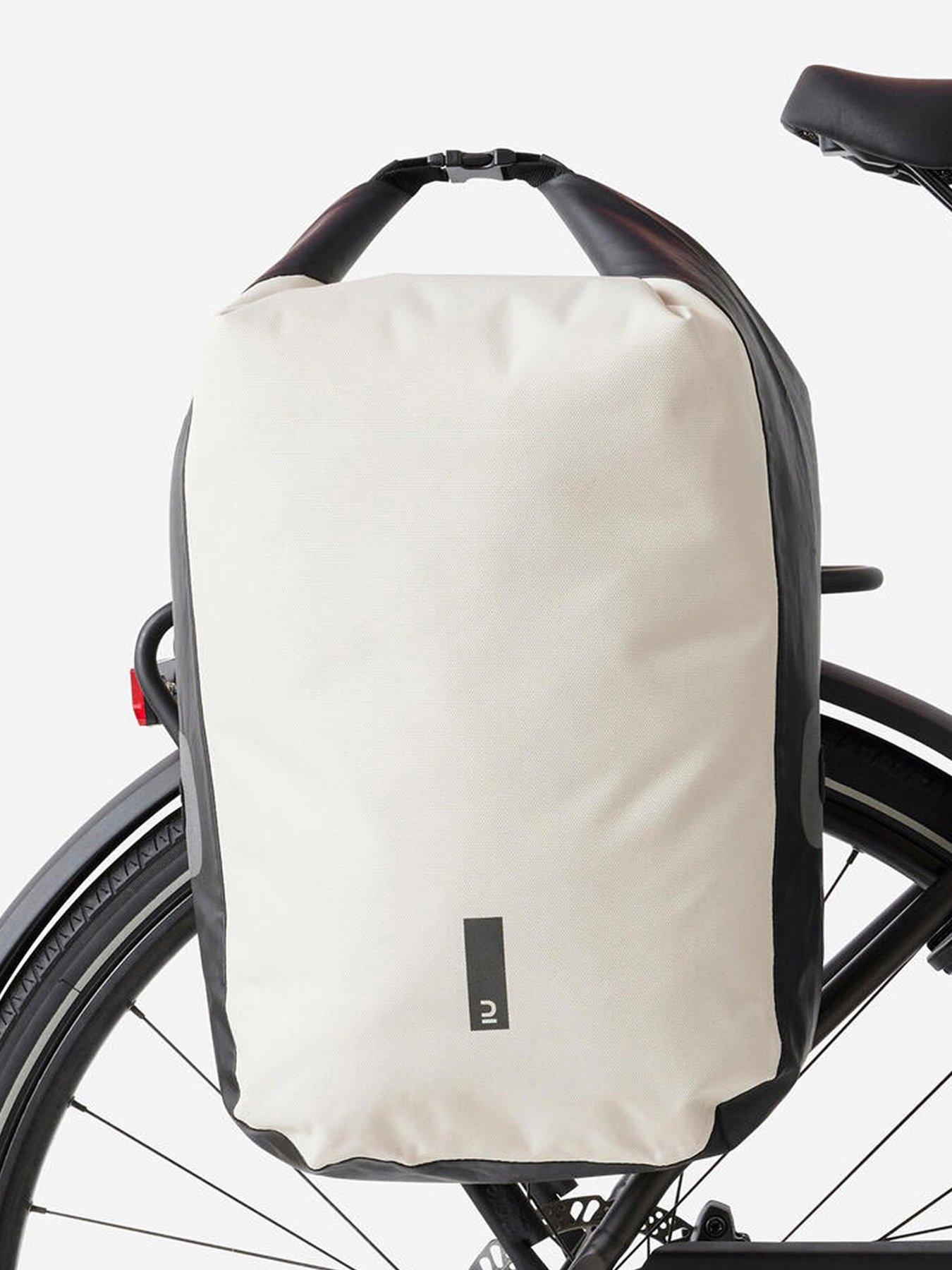 Decathlon V2 20 L Waterproof Bike Bag for Pannier Rack 500 - Beige