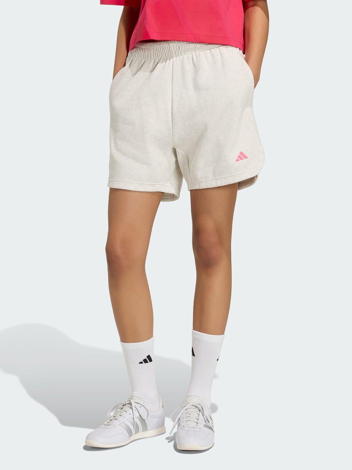 adidas 3 Stripes Studio Fleece Loose Shorts