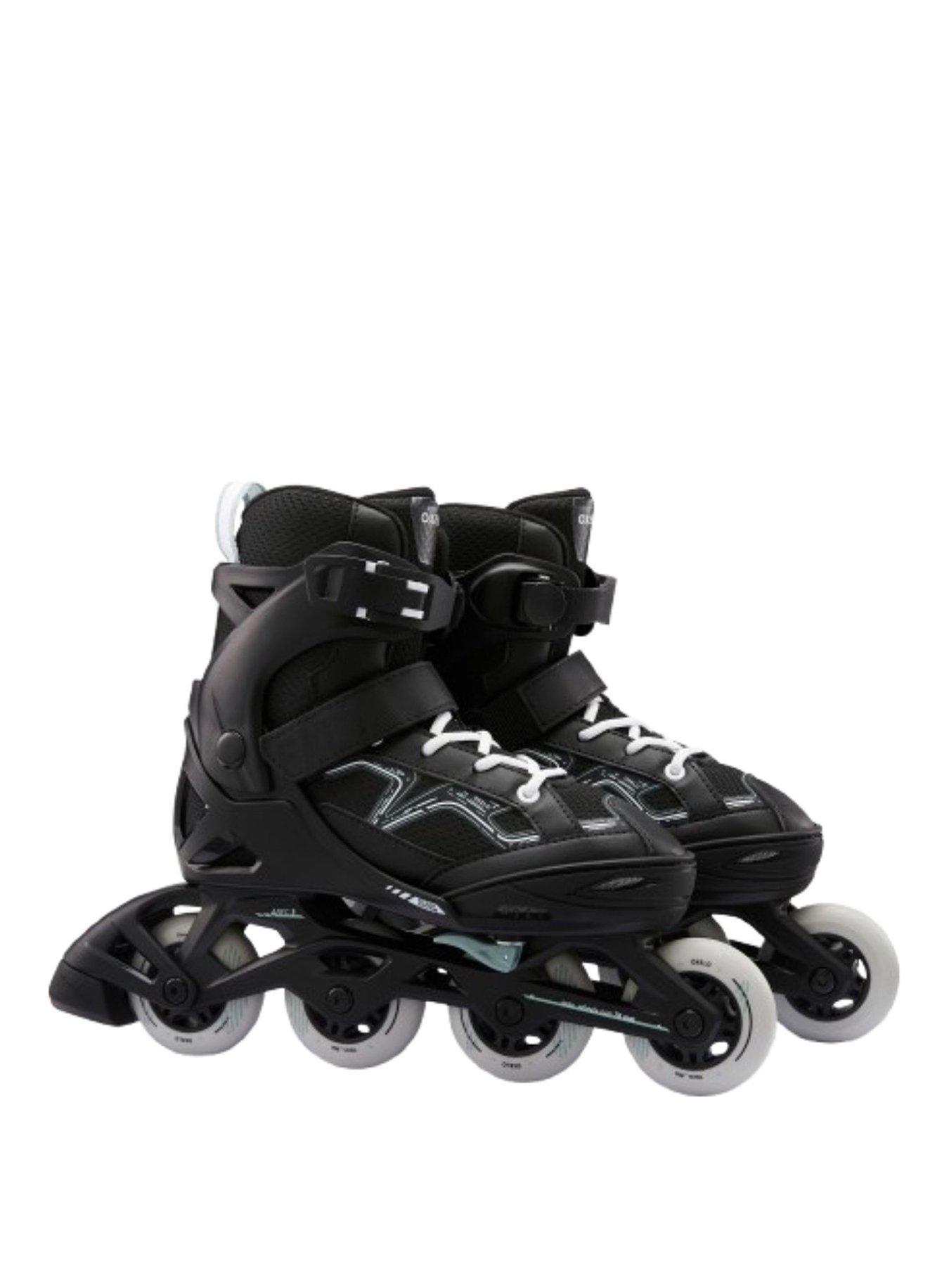Decathlon Kids Inline Fitness Skate Fit3 - Black/Khaki ILS FIT3 BLACK KHAKI