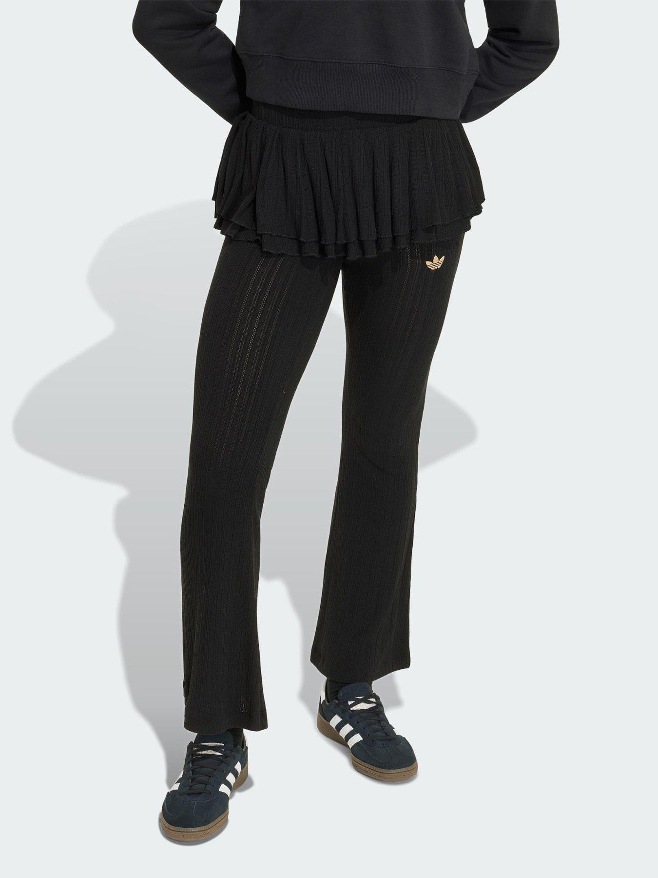 adidas Originals SLIM RUFFLE KNITTED LEGGINGS