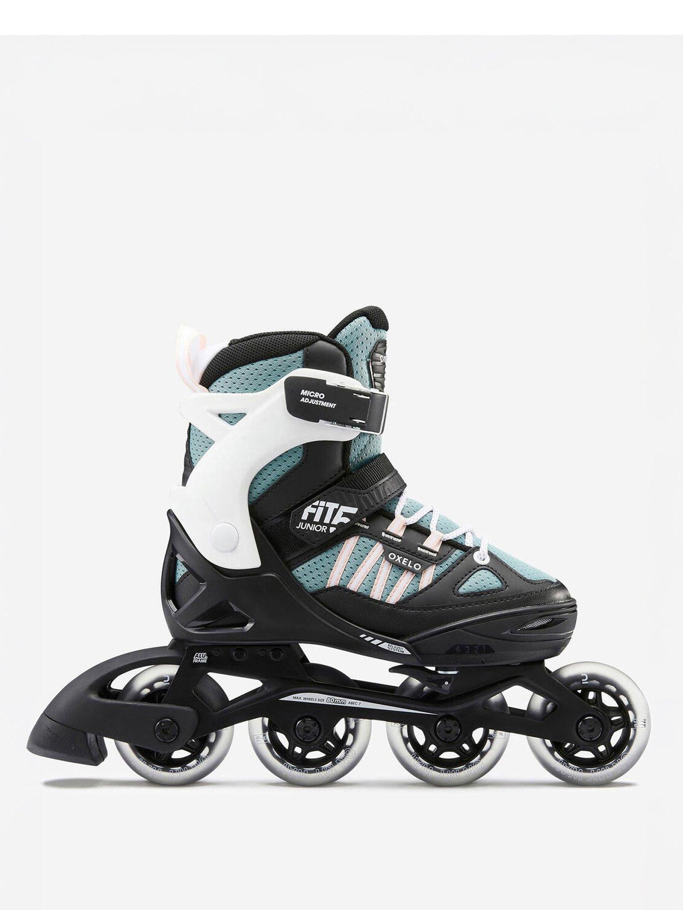 Decathlon Kids' Inline Fitness Skates Fit 5 - Pink/Khaki
