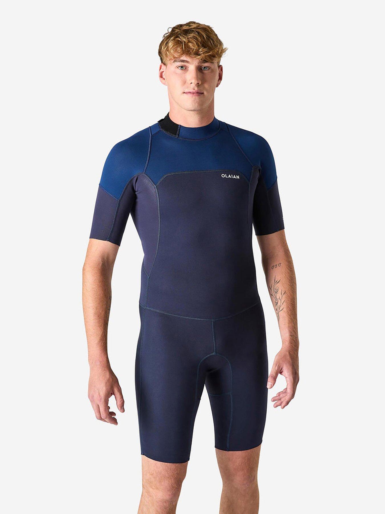 Decathlon Men's Surfing Stretch Neoprene Shorty Wetsuit 500 - Blue