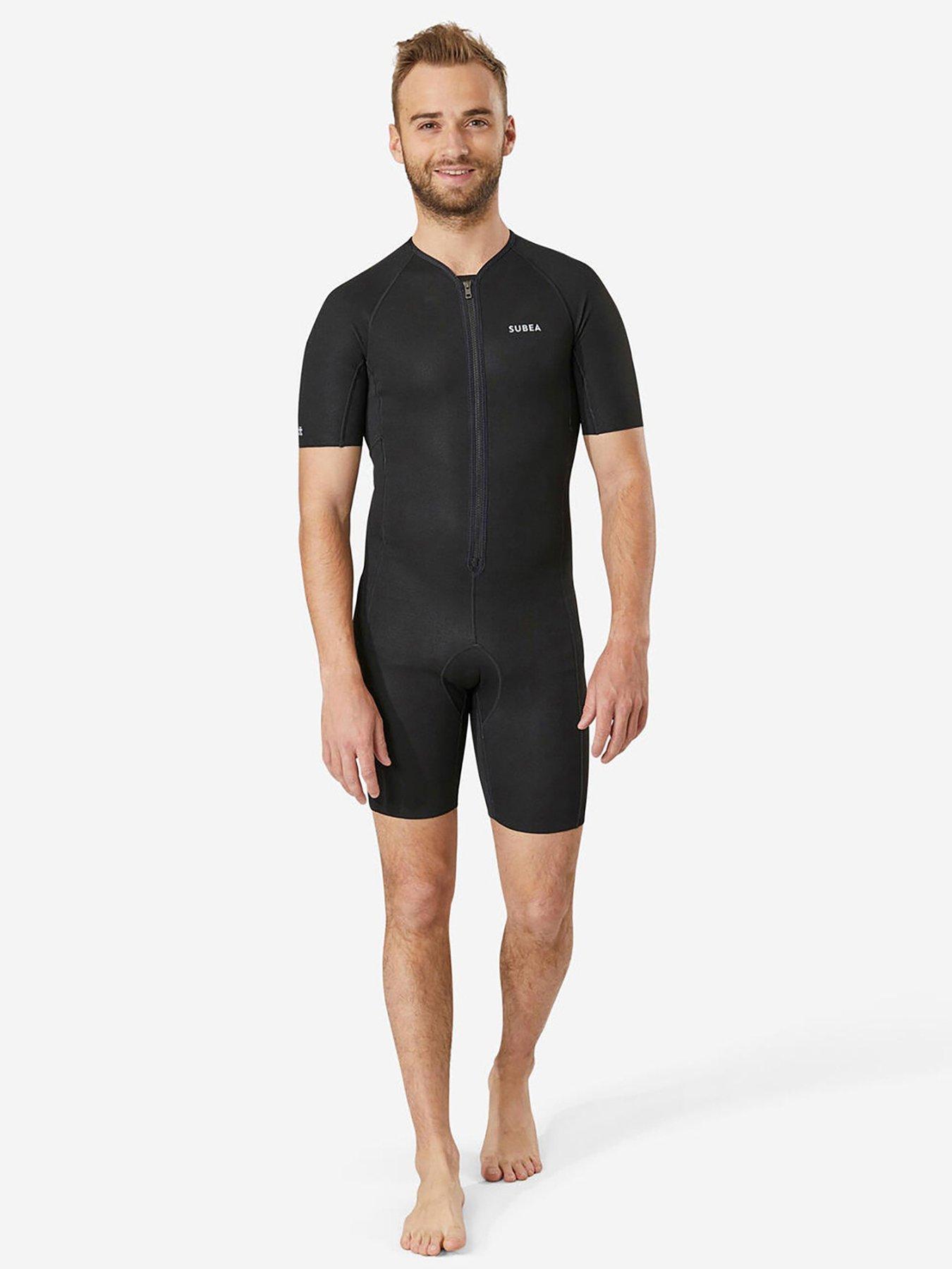 Decathlon Neoprene SCD Scuba Diving Shorty Undersuit 1mm - Black/grey