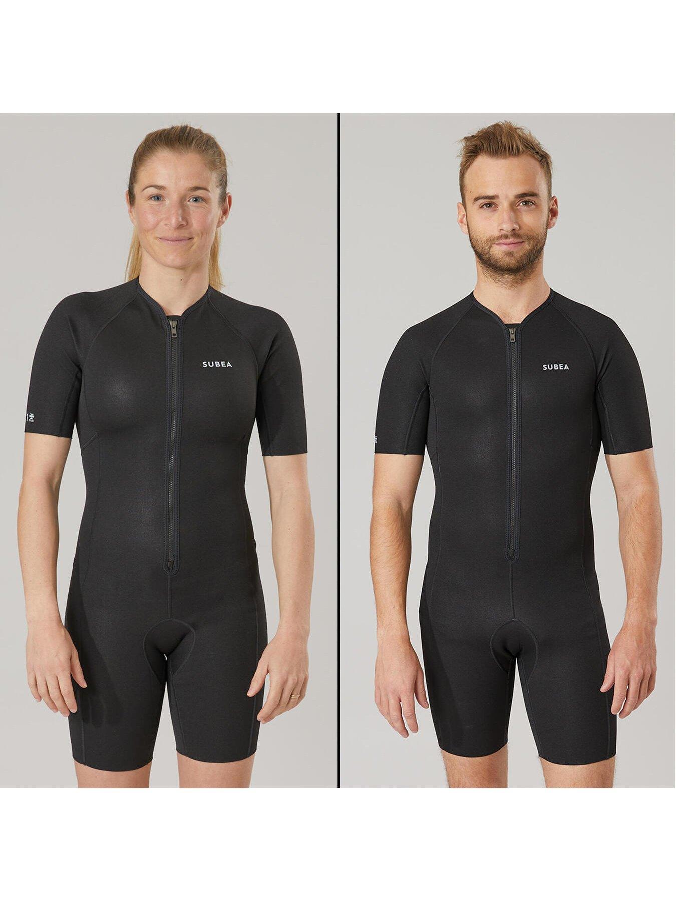 Image 6 of 7 of Decathlon Neoprene SCD Scuba Diving Shorty Undersuit 1mm - Black/grey