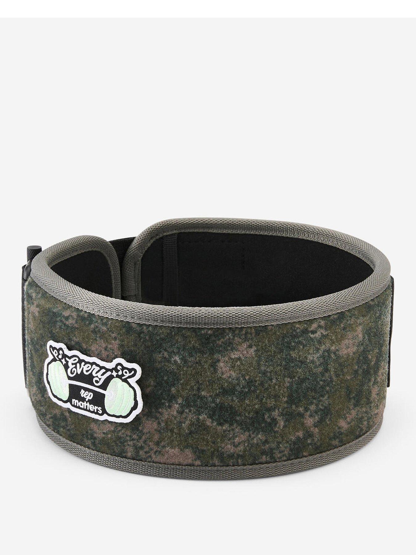 Image 1 of 5 of Decathlon Weight Lifting Belt with Safety Buckle - Grey/Khaki