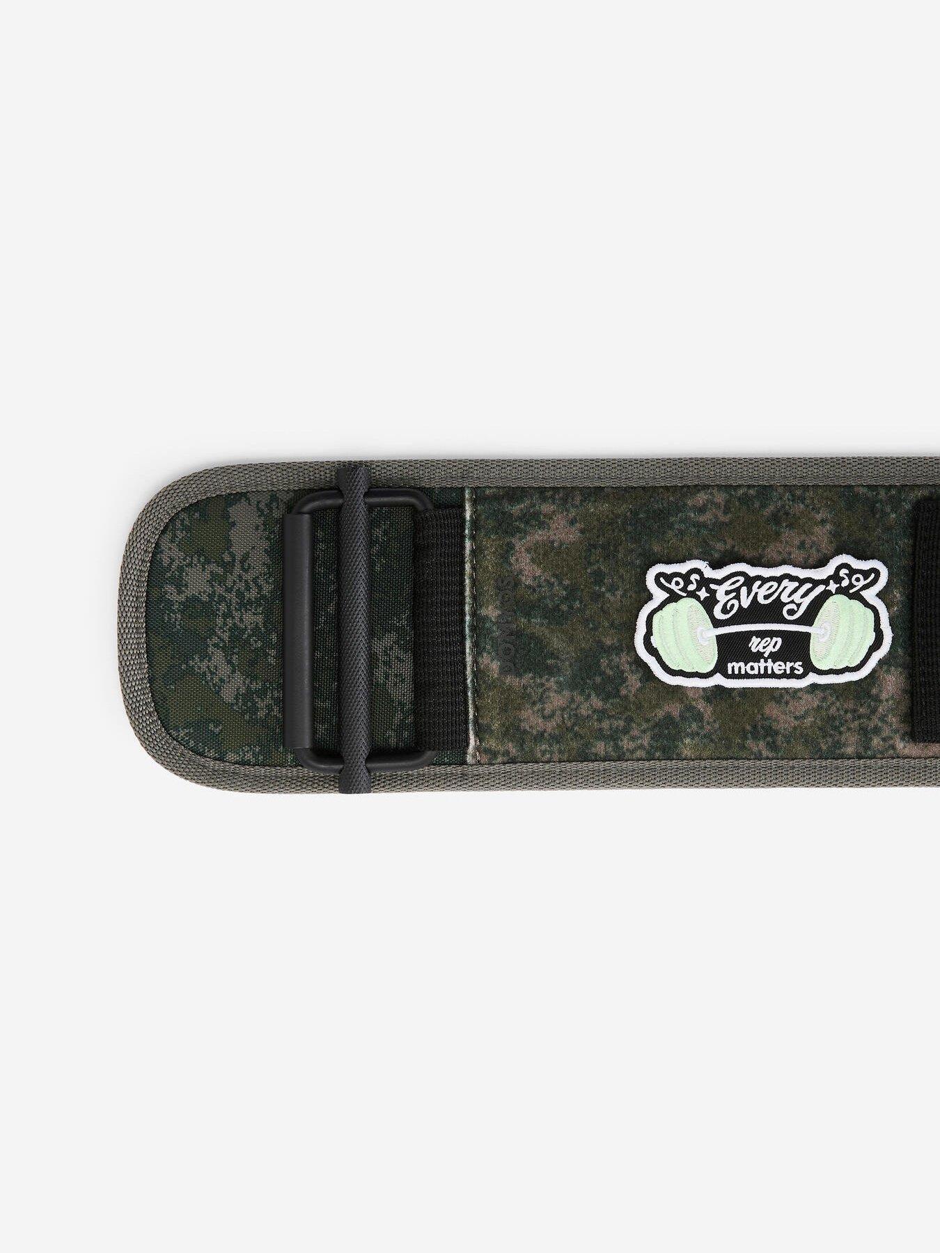 Image 3 of 5 of Decathlon Weight Lifting Belt with Safety Buckle - Grey/Khaki