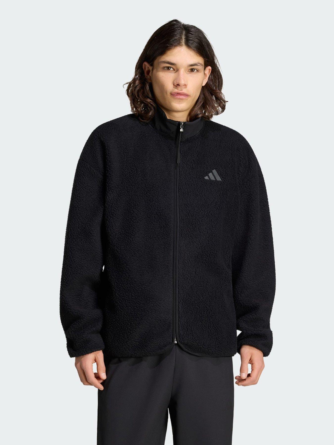 adidas City Tech 3 Stripes High Pile Fleece Full Zip