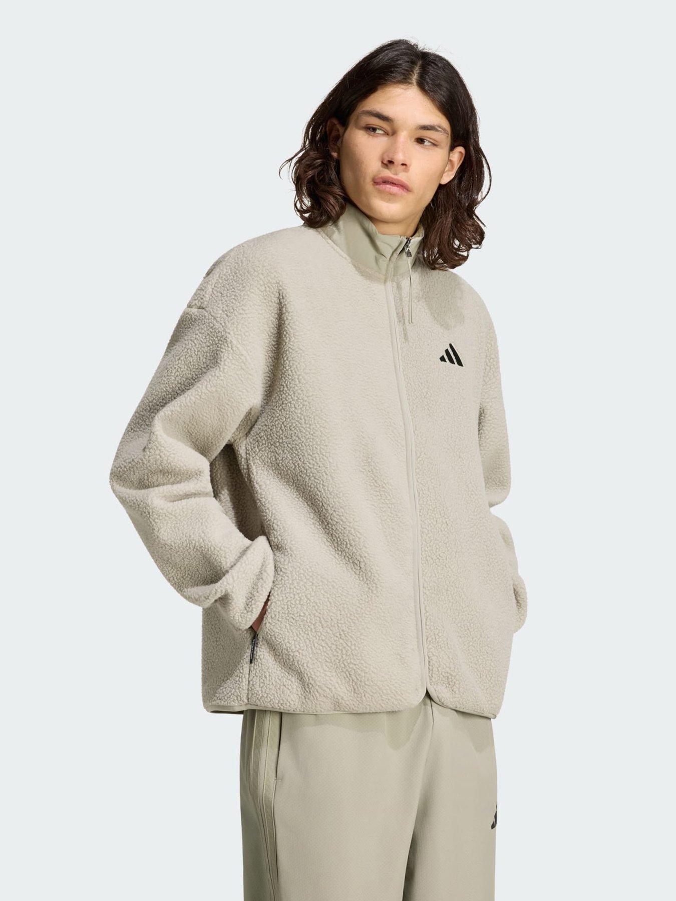 adidas City Tech 3 Stripes High Pile Fleece Full Zip
