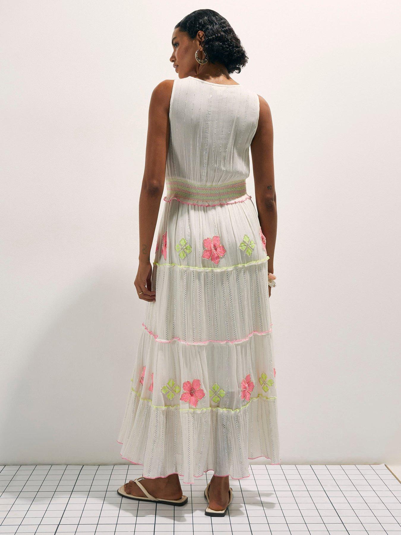 Image 2 of 4 of River Island Floral Embellished Maxi Dress
