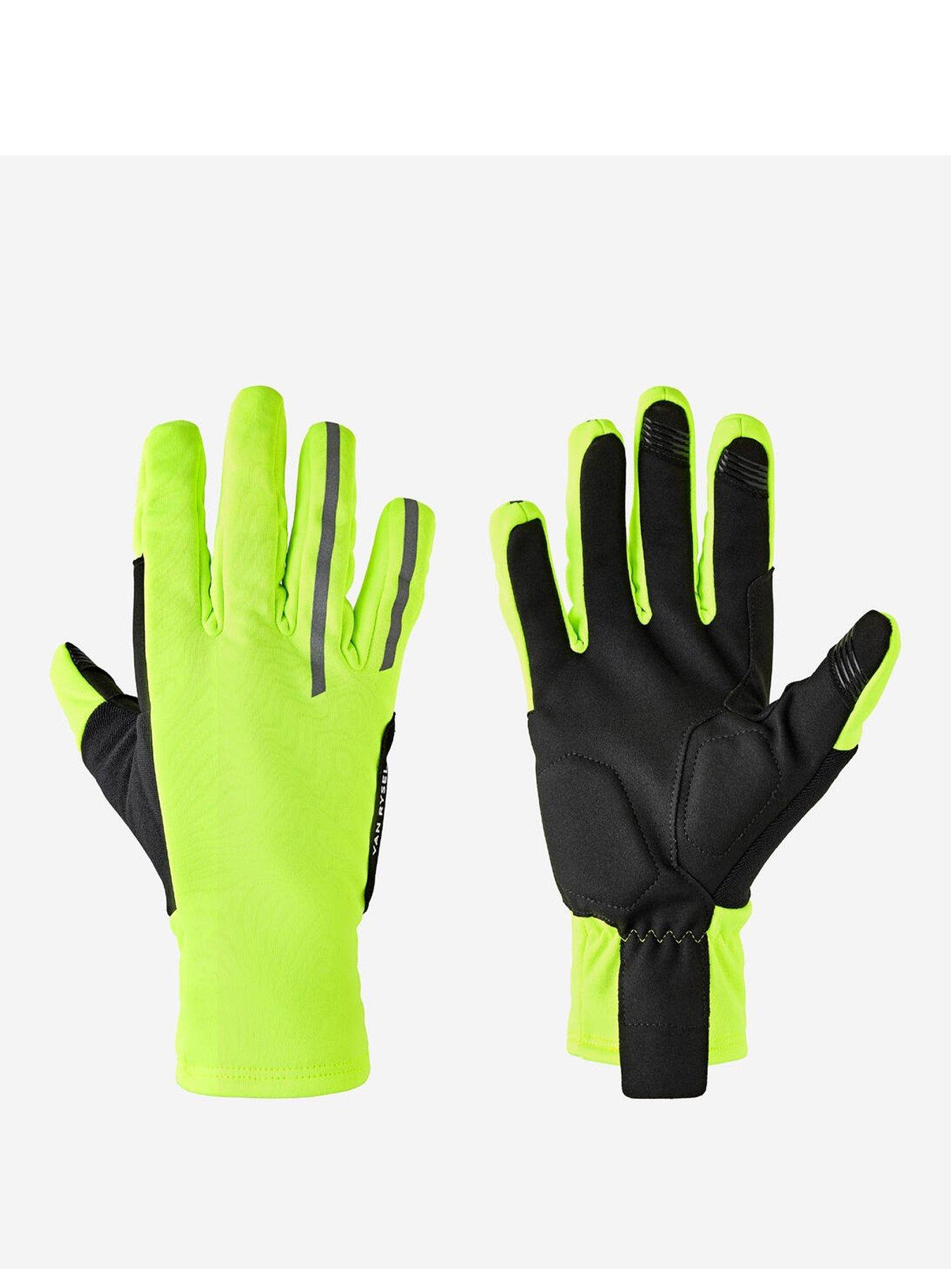 Image 1 of 6 of Decathlon Smartphone-compatible thermal cycling gloves, - Yellow