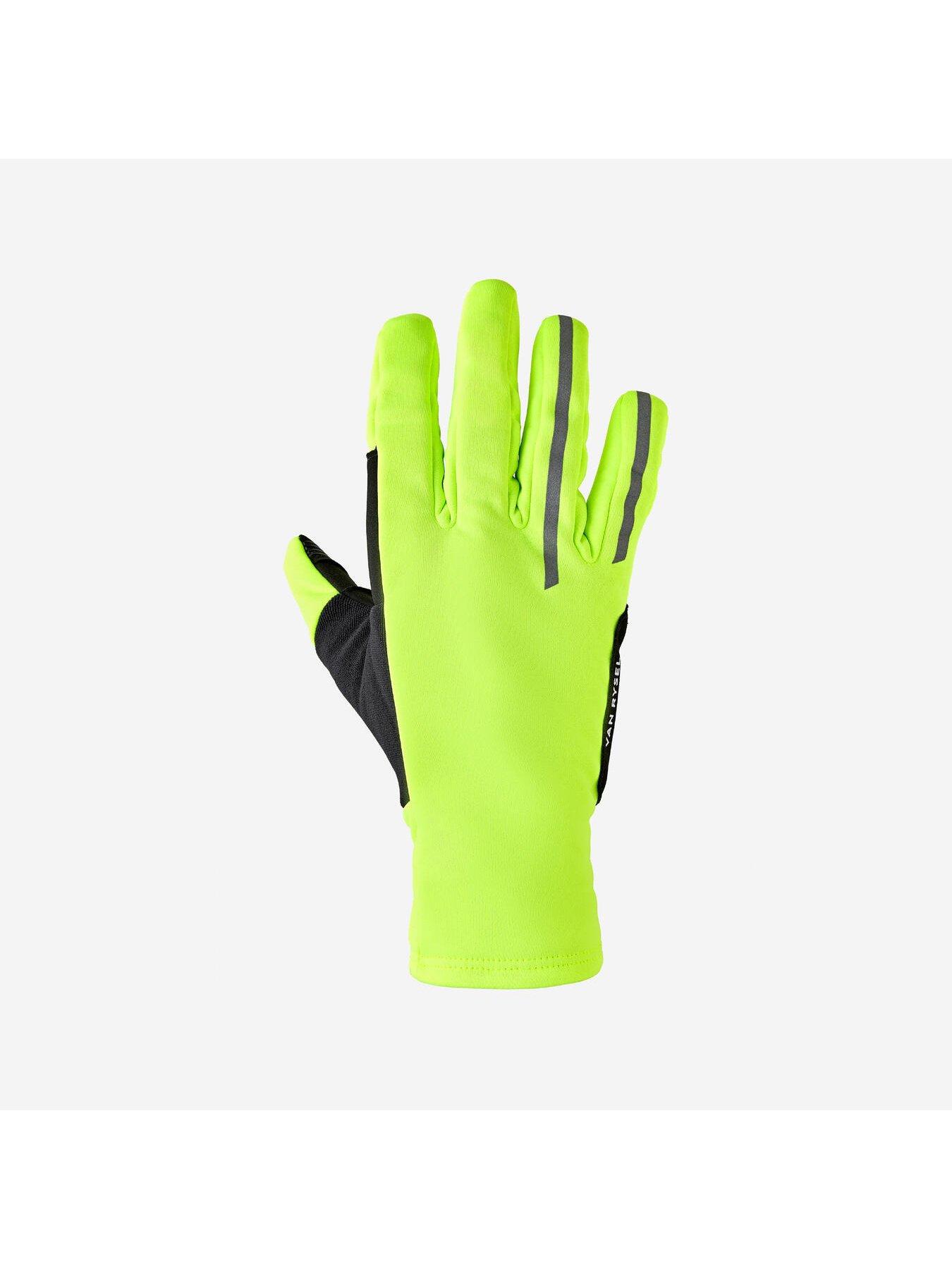 Image 3 of 6 of Decathlon Smartphone-compatible thermal cycling gloves, - Yellow