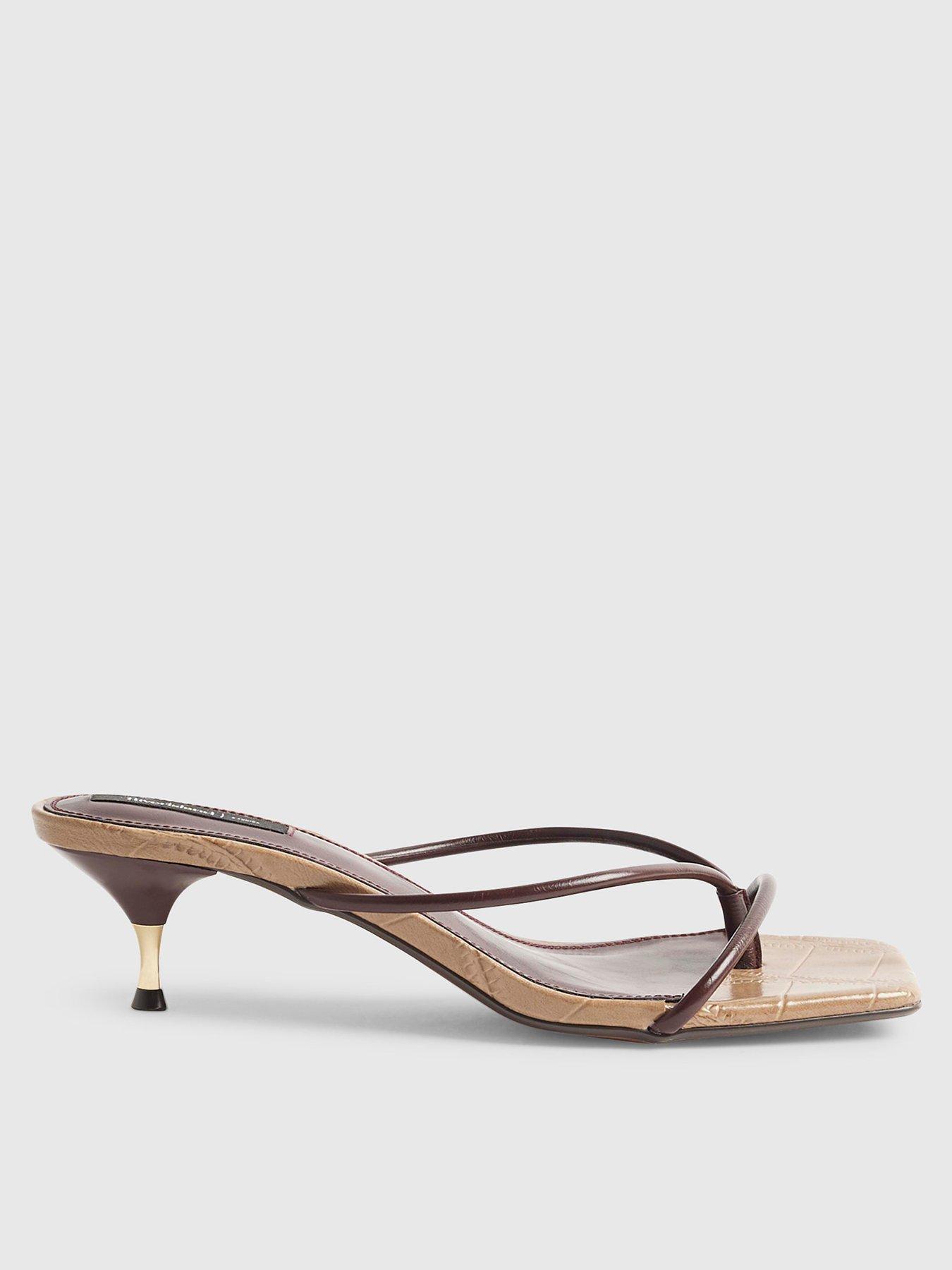 River Island Skinny Strap Toe Thong Heels