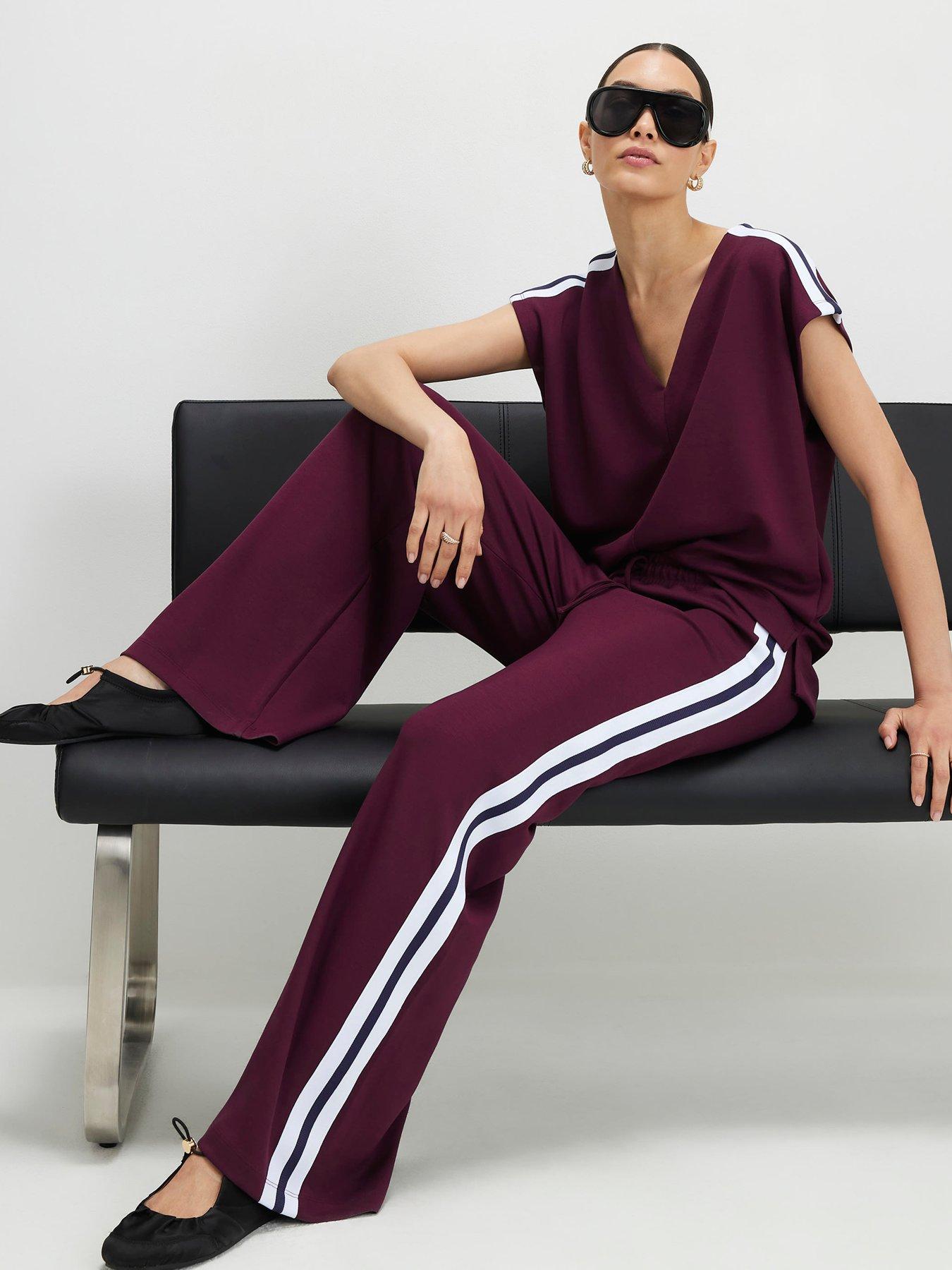 River Island Red Side Stripe Premium Joggers
