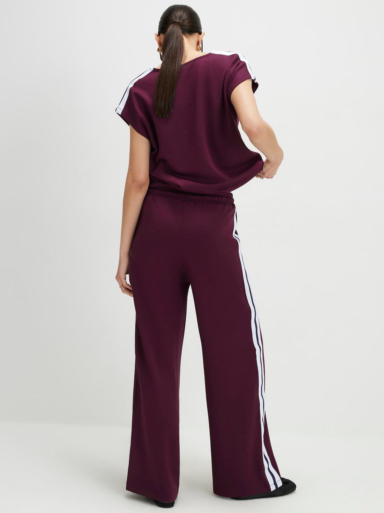 Image 2 of 4 of River Island Red Side Stripe Premium Joggers