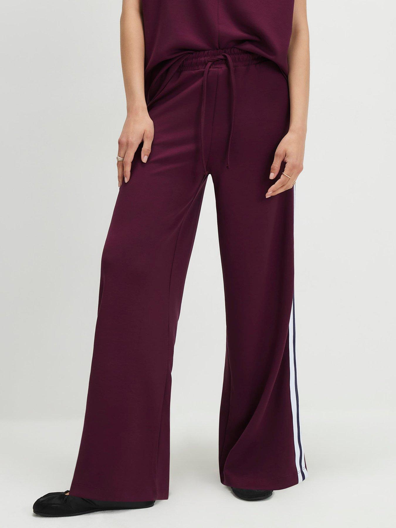 Image 4 of 4 of River Island Red Side Stripe Premium Joggers