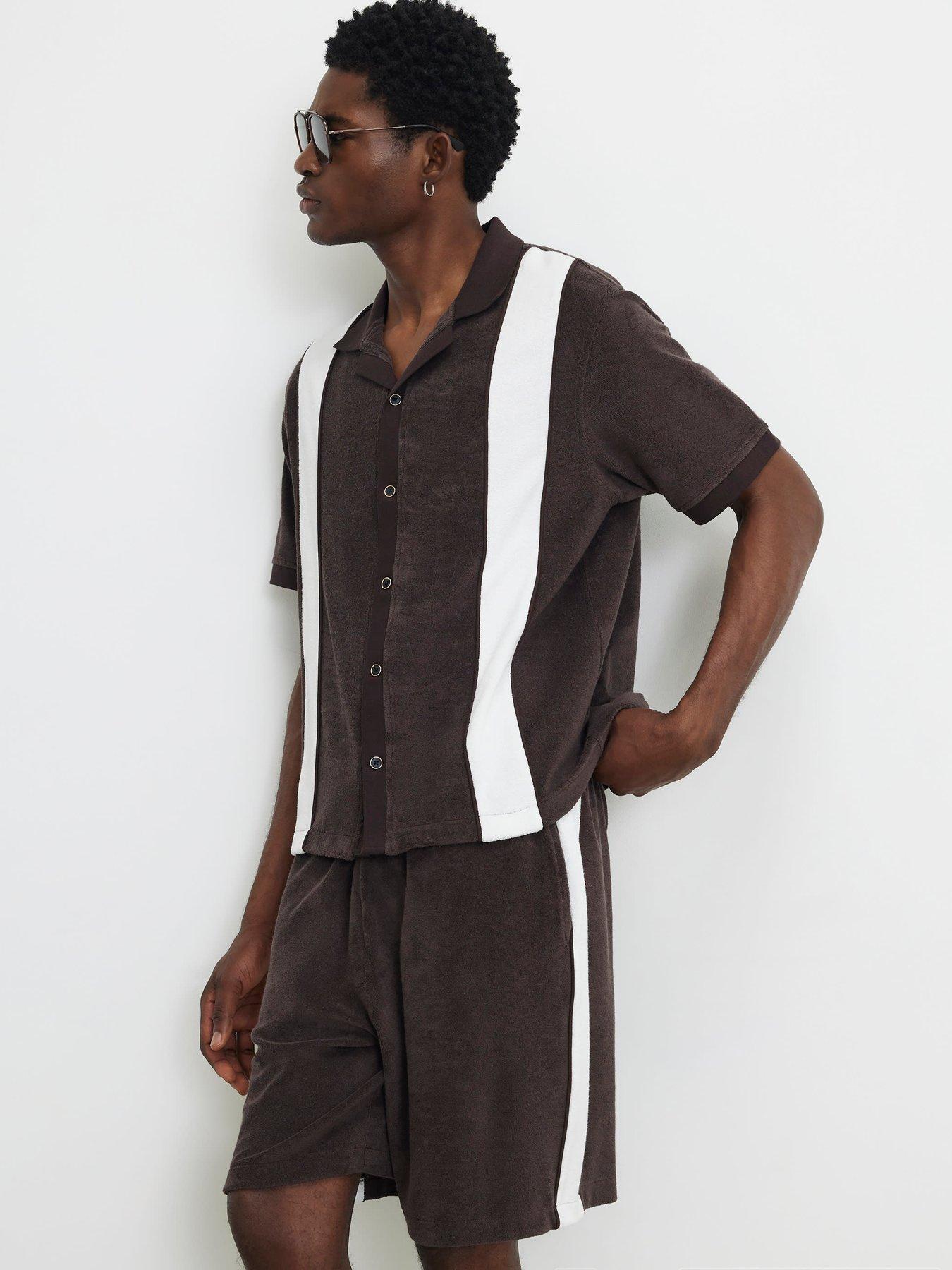 Image 1 of 4 of River Island Regular Fit Towelling Shorts