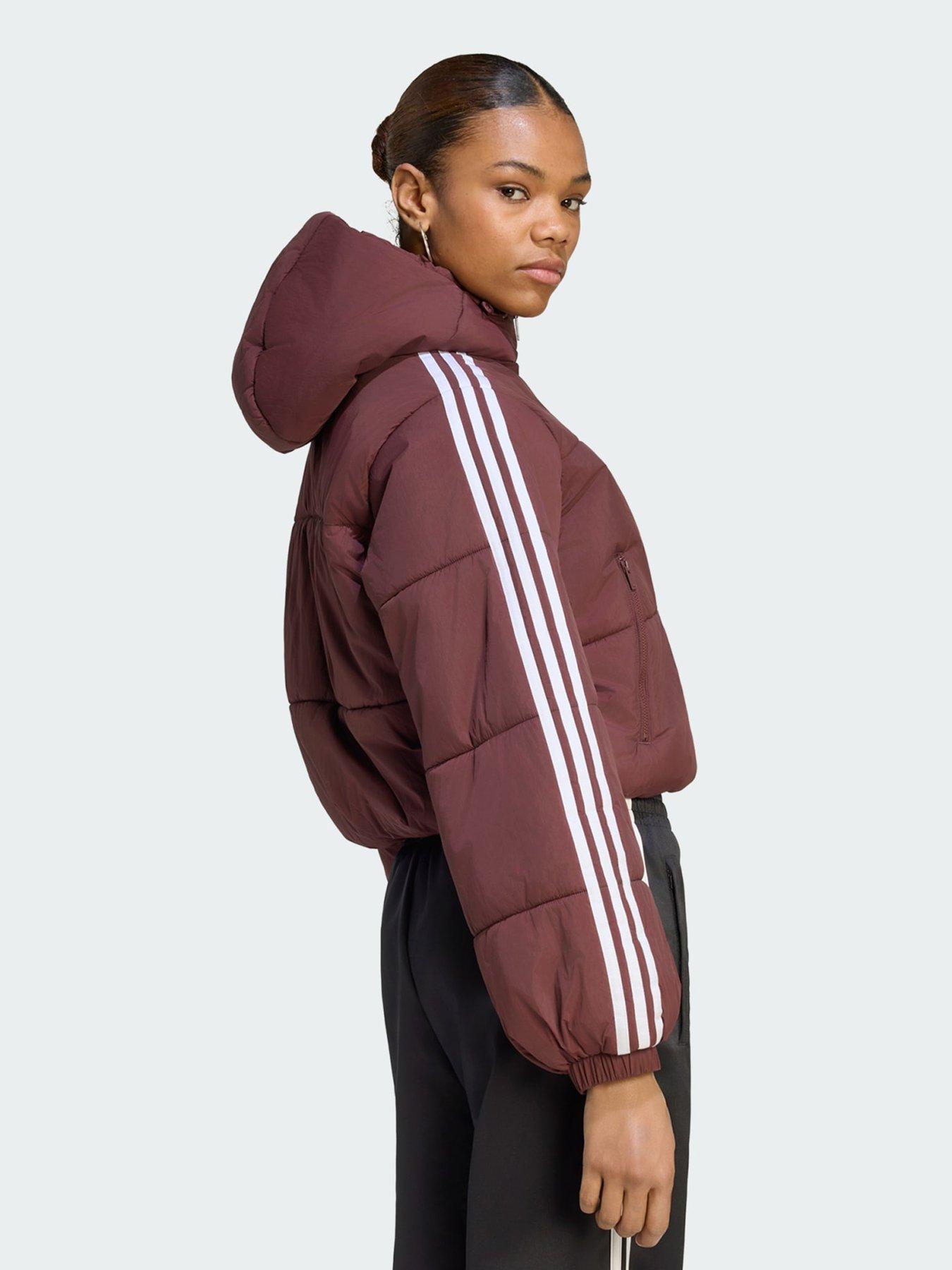 Image 2 of 5 of adidas Originals Adicolour Cropped Hooded Puffer Jacket&nbsp;