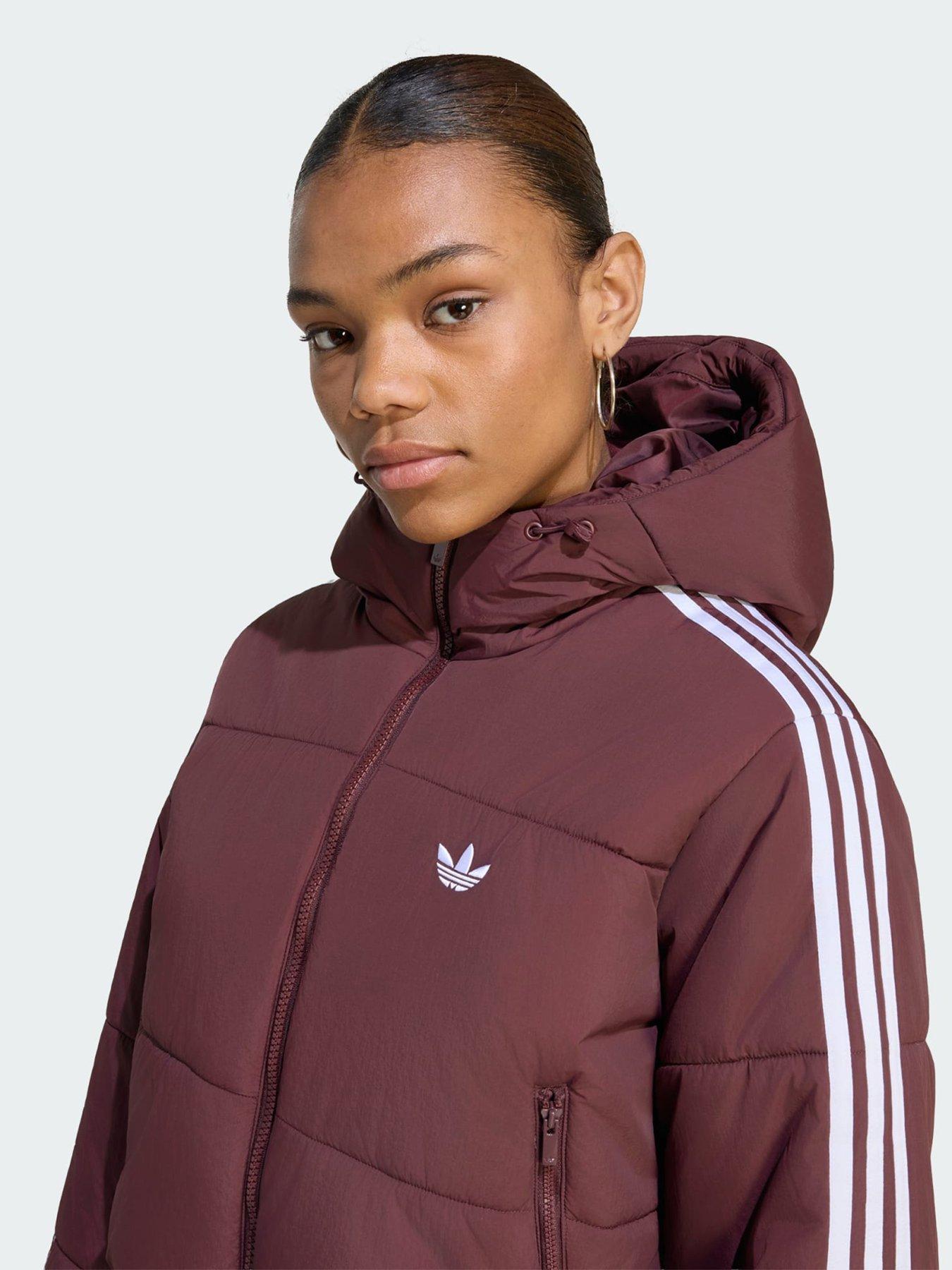 Image 3 of 5 of adidas Originals Adicolour Cropped Hooded Puffer Jacket&nbsp;