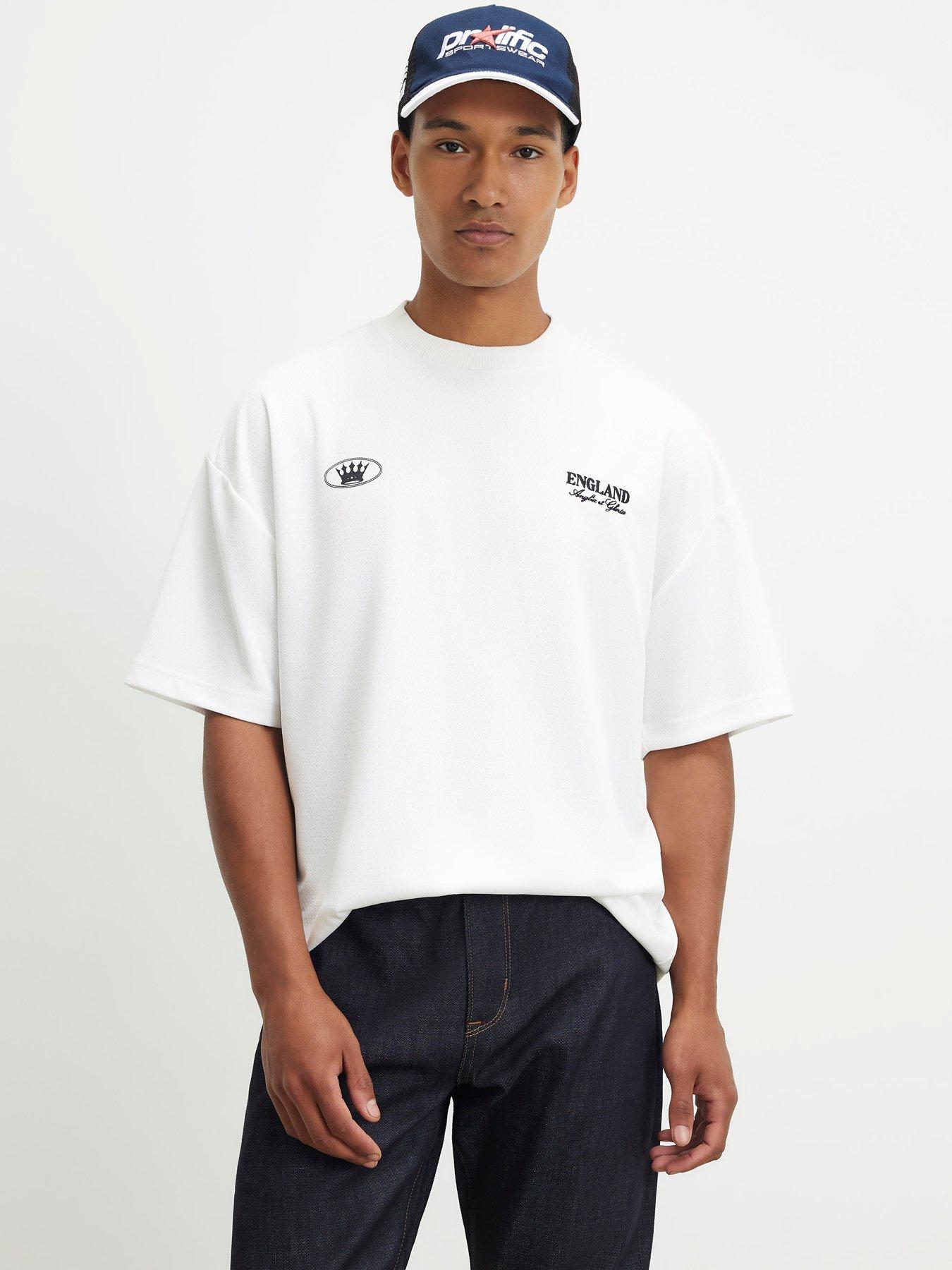 River Island Oversized Fit England Gothic T-shirt