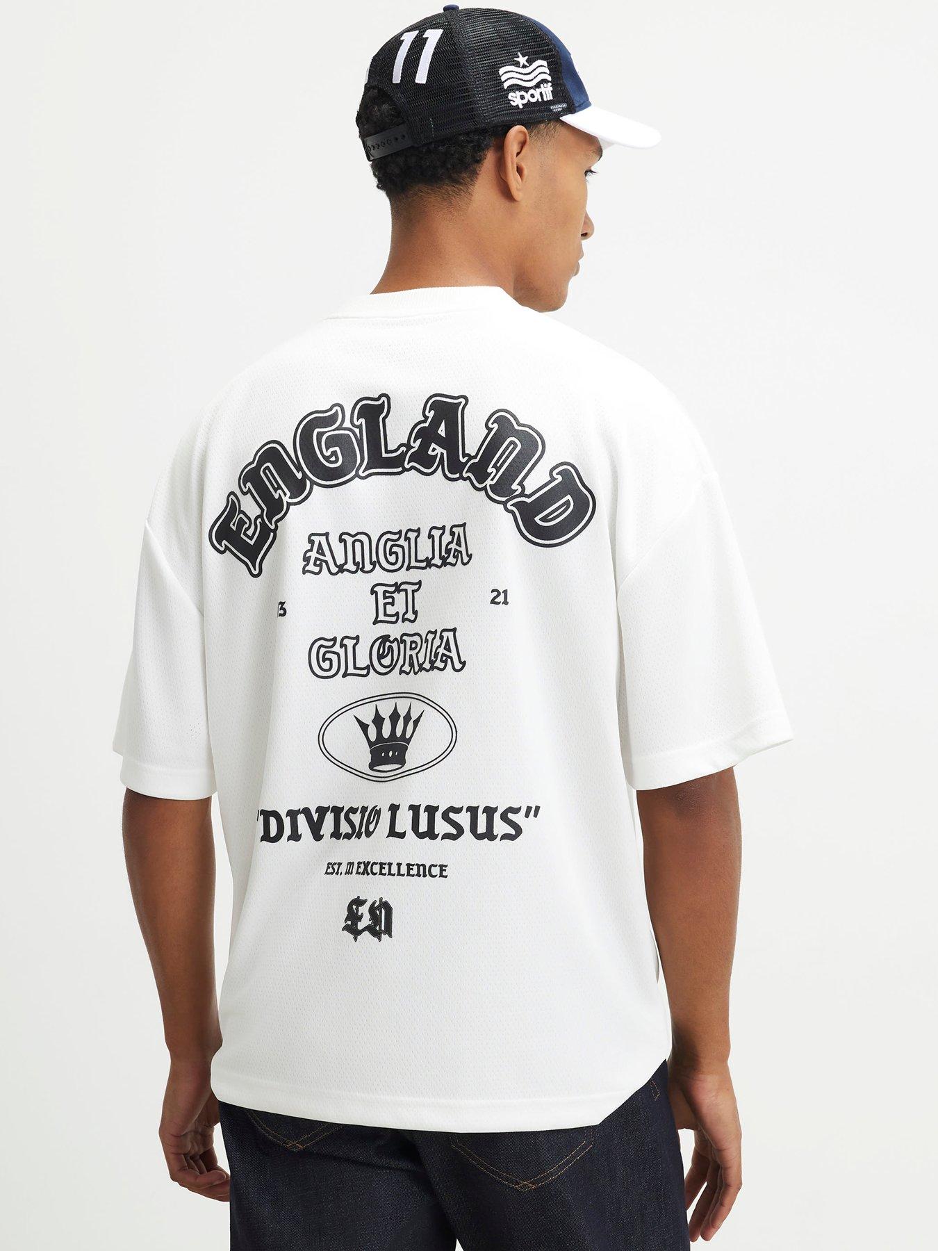 Image 2 of 4 of River Island Oversized Fit England Gothic T-shirt