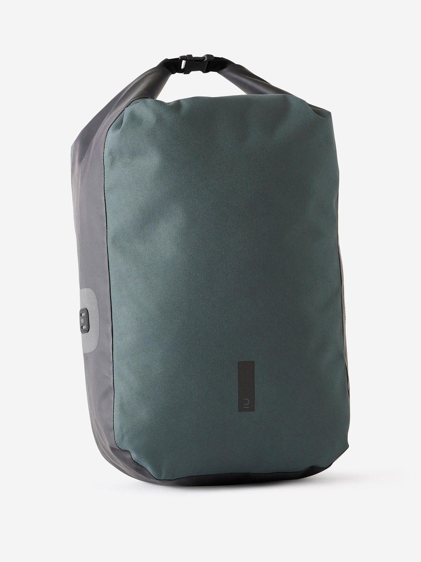 Image 1 of 5 of Decathlon Waterproof Bike Bag for Pannier Rack 500 - Dark Grey