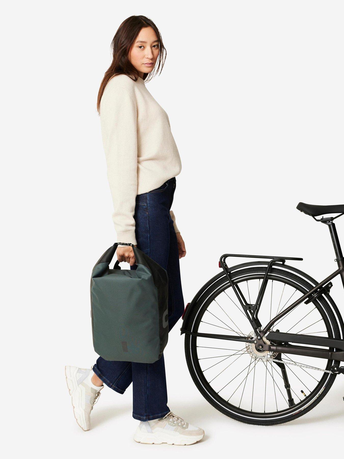 Image 4 of 5 of Decathlon Waterproof Bike Bag for Pannier Rack 500 - Dark Grey