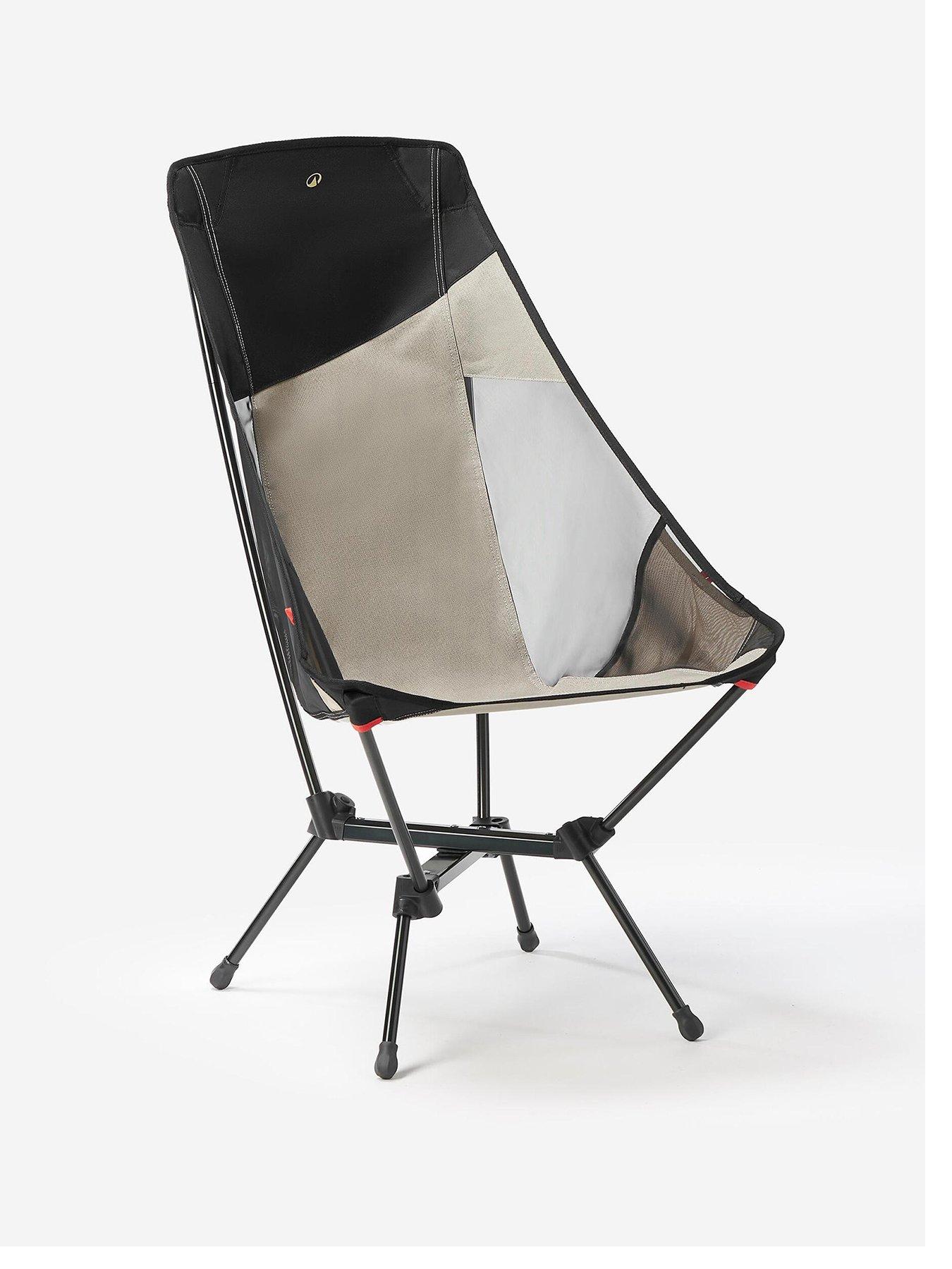 Decathlon Low camping chair, ultra-compact with a high backrest