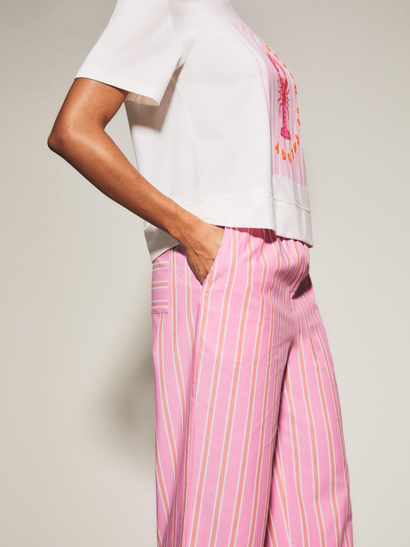 Image 5 of 6 of Knickerbox Knickerbox Lobster Stripe Pyjama T-Shirt &amp; Trouser Set