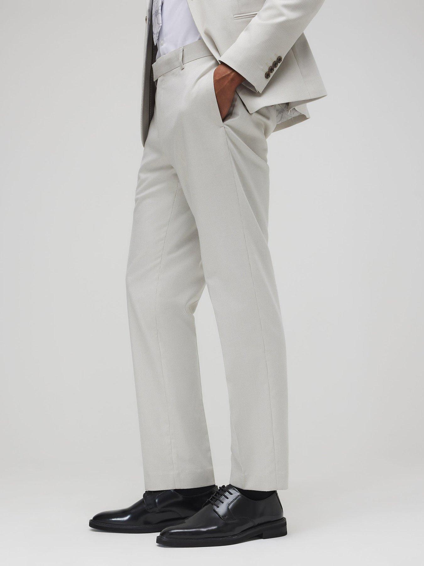 River Island Slim Fit Puppytooth Suit Trousers