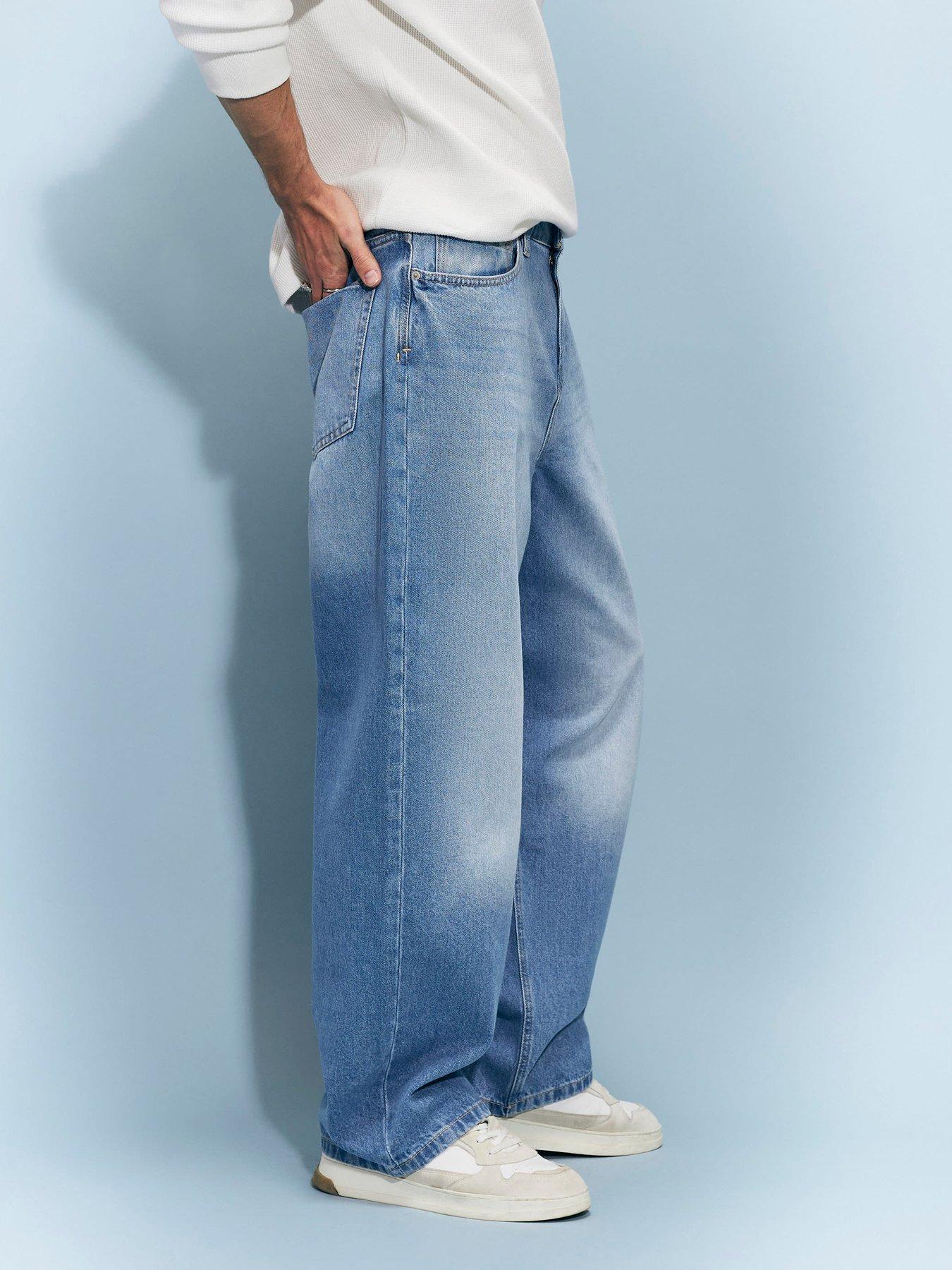 River Island Baggy Fit Washed Jeans