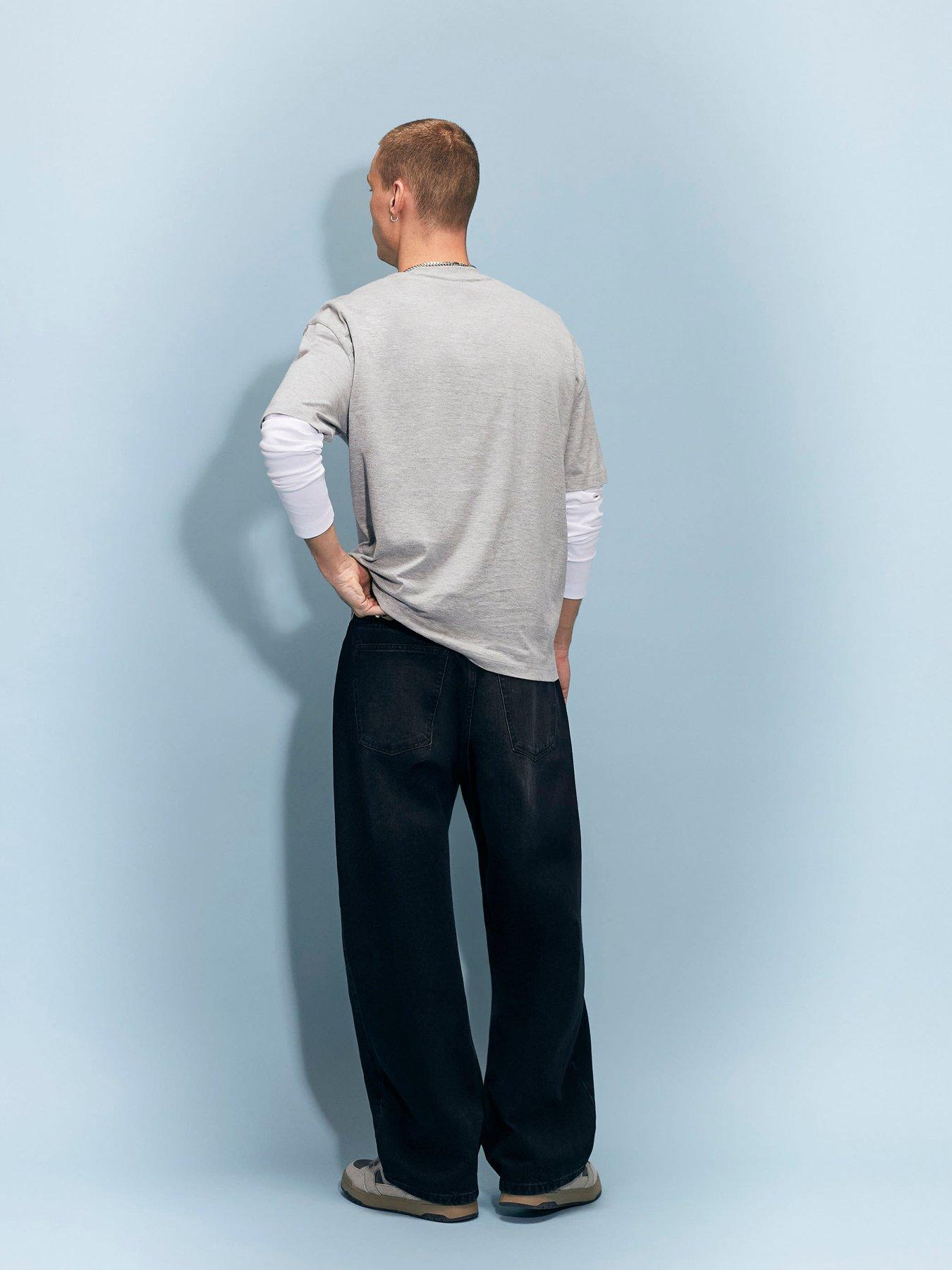 Image 2 of 4 of River Island Baggy Fit Washed Jeans