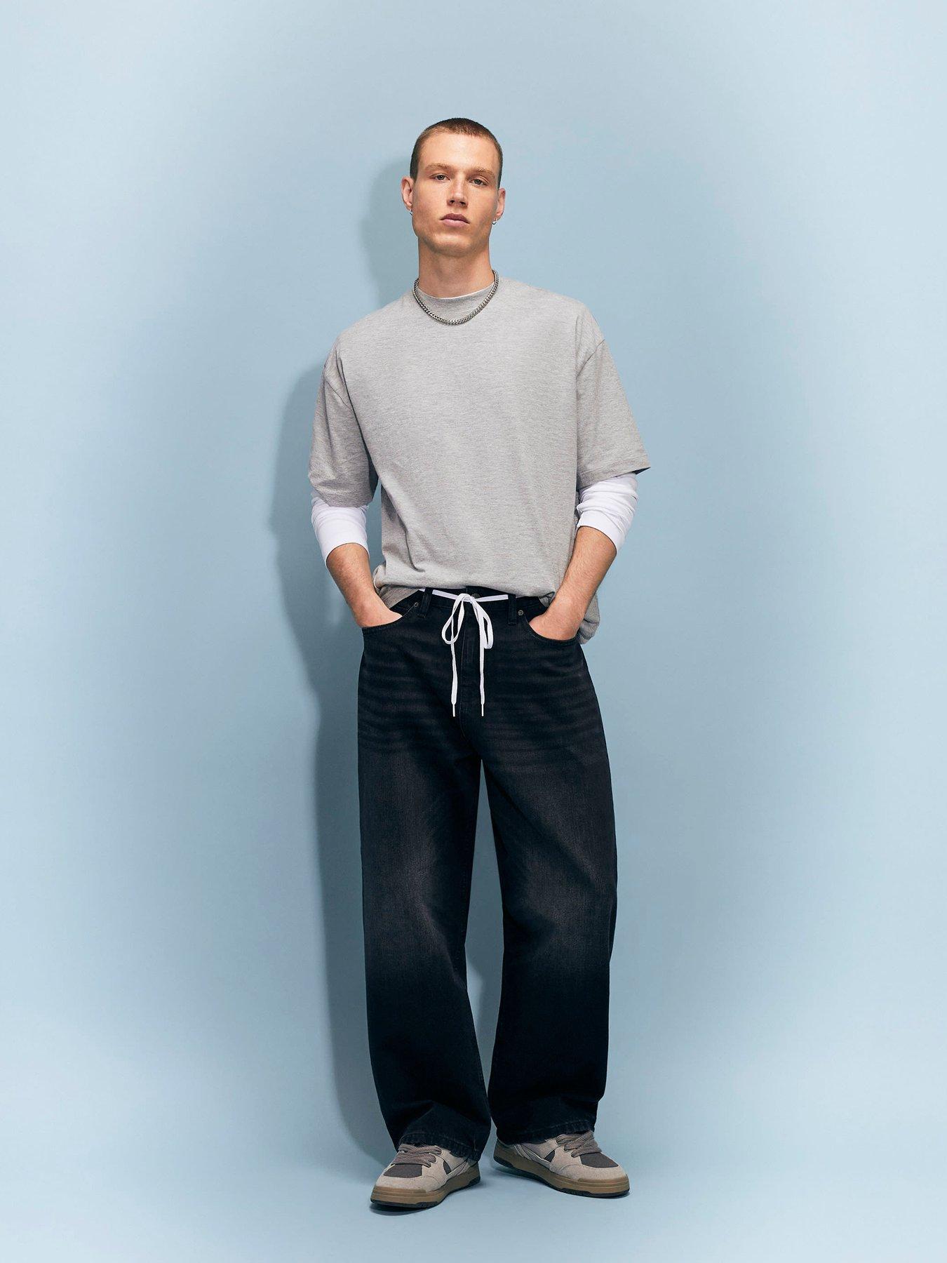 Image 3 of 4 of River Island Baggy Fit Washed Jeans