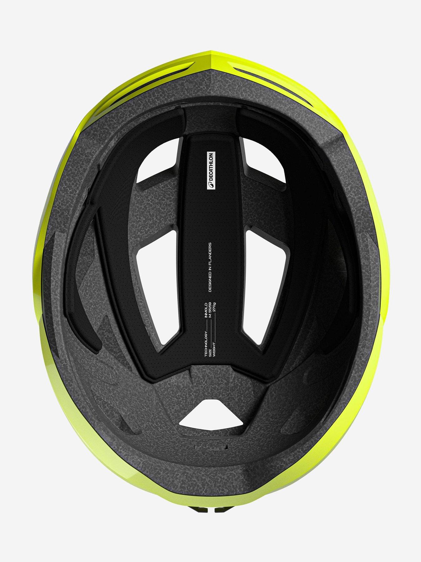 Image 5 of 6 of Decathlon RoadR 500 Road Cycling Helmet - Neon Yellow