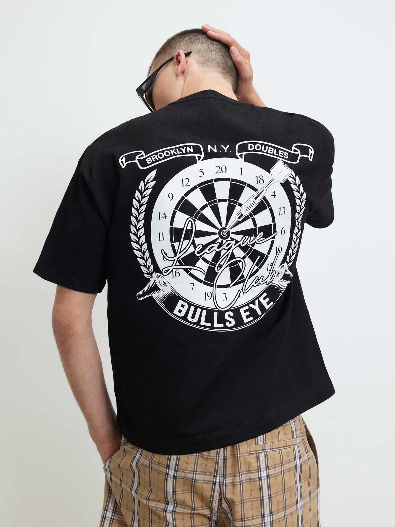 River Island Bullseye Dartboard T-shirt - Black