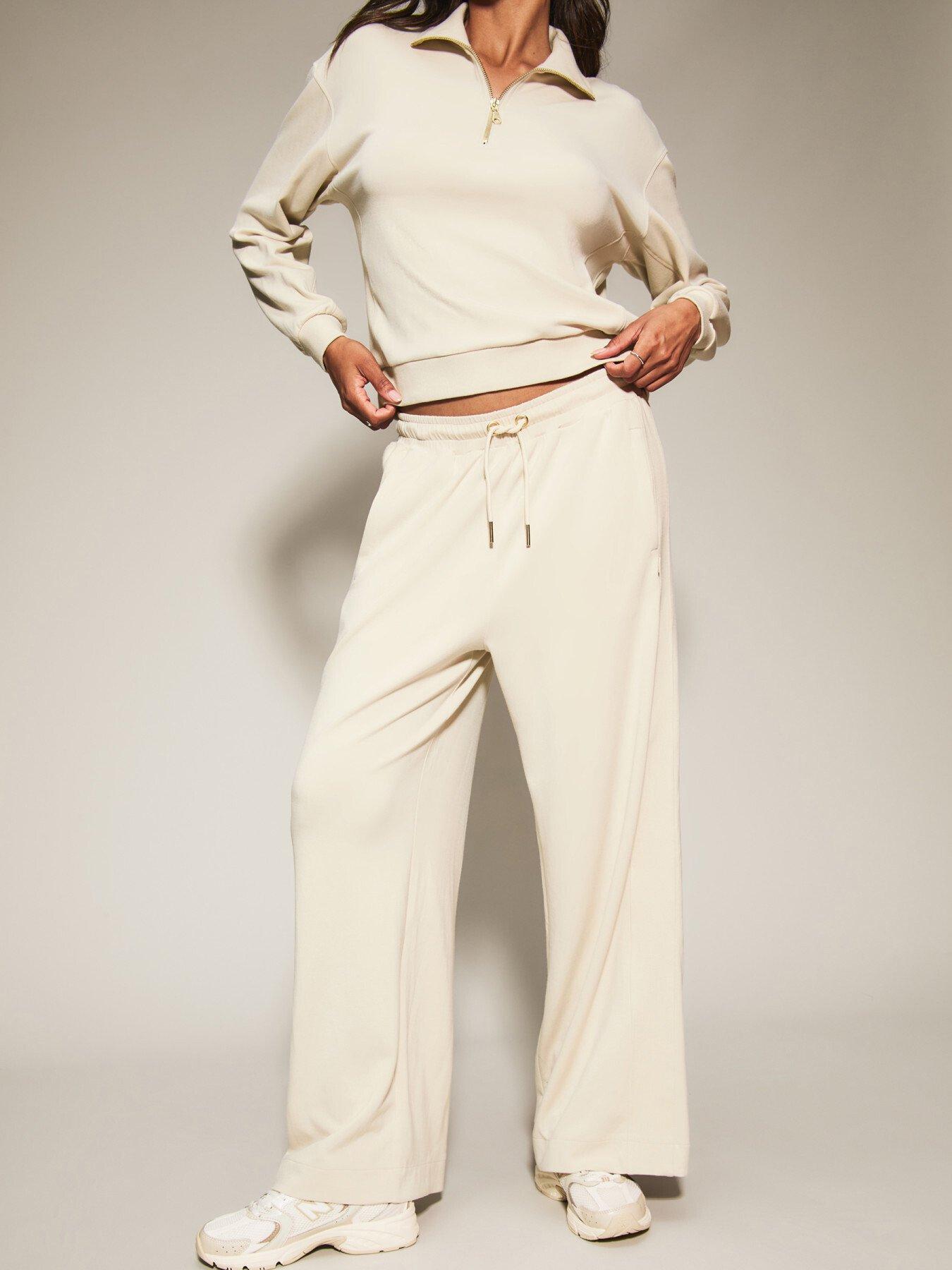 Knickerbox Scuba Ribbed Wide Leg Trousers