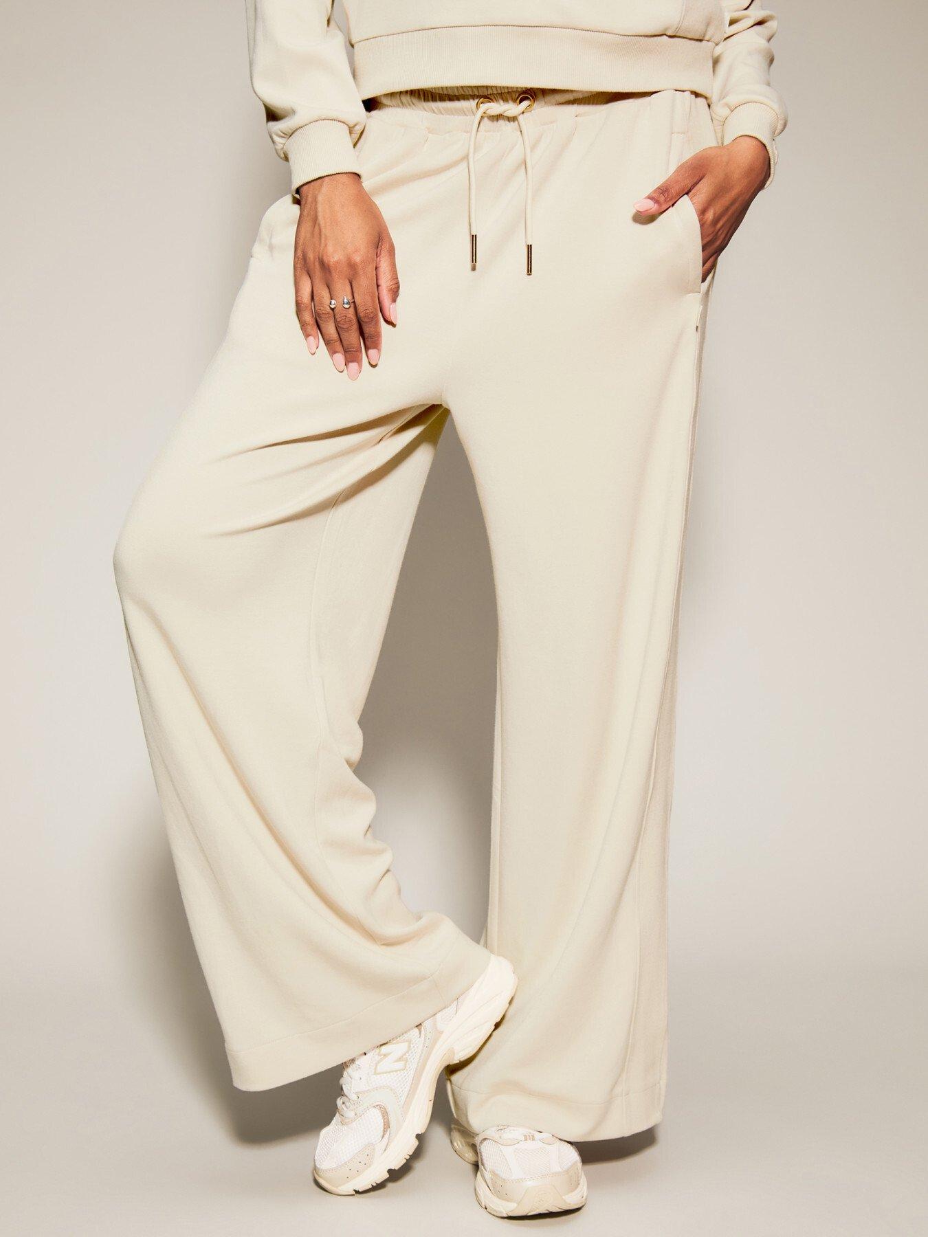 Image 3 of 3 of Knickerbox Scuba Ribbed Wide Leg Trousers