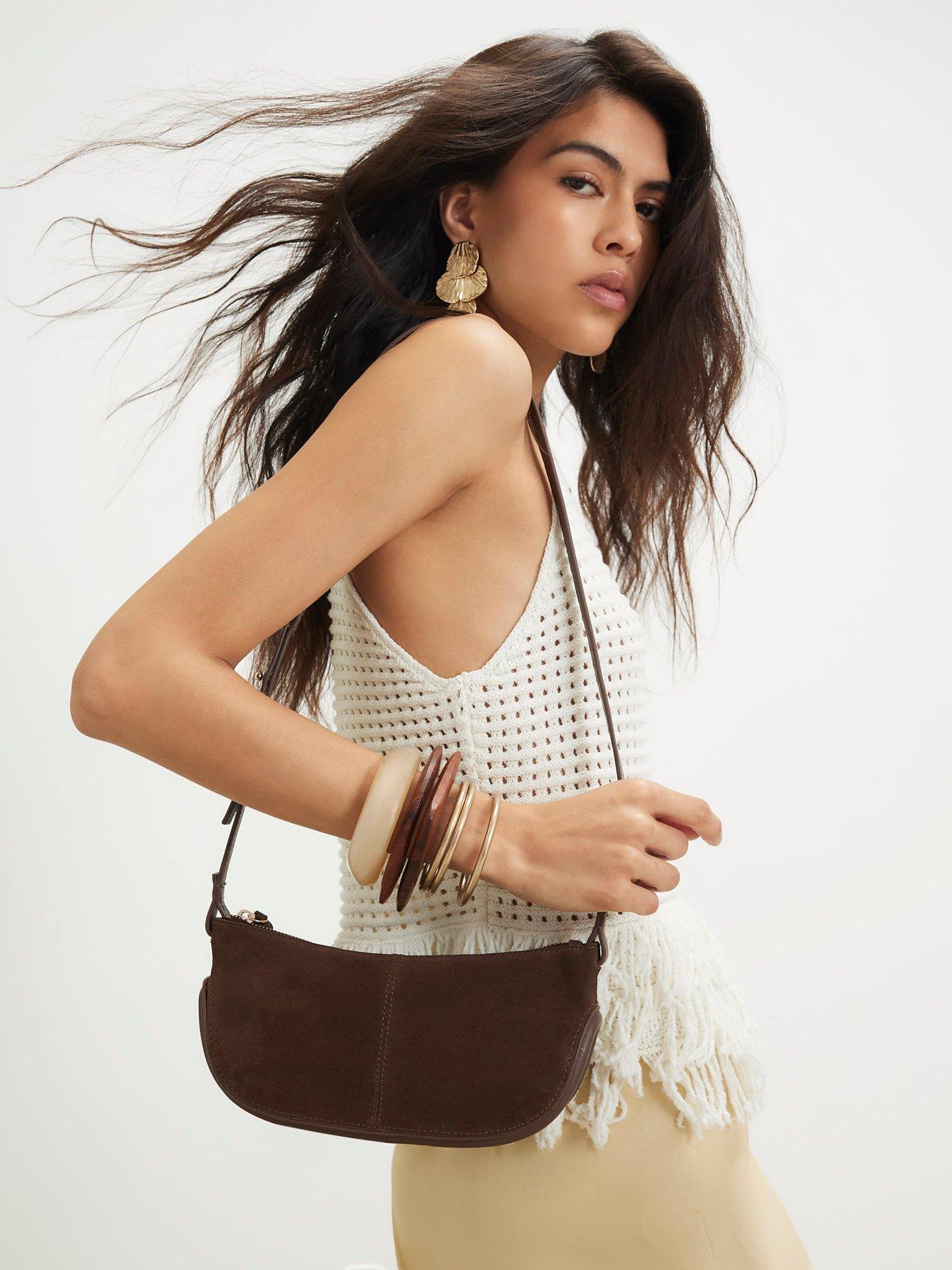 River Island Suede Cross Body Bag - Brown