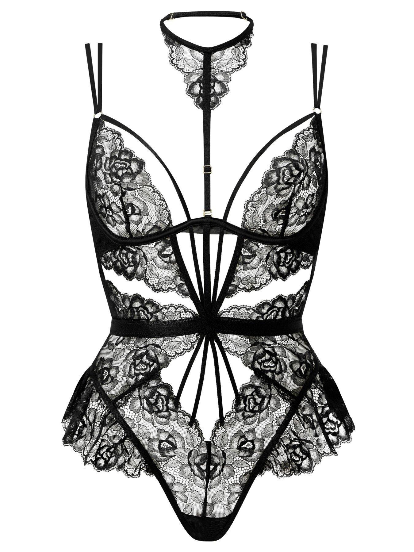 Image 5 of 5 of Ann Summers Tease Me Twice Lace Crotchless Teddy Lingerie