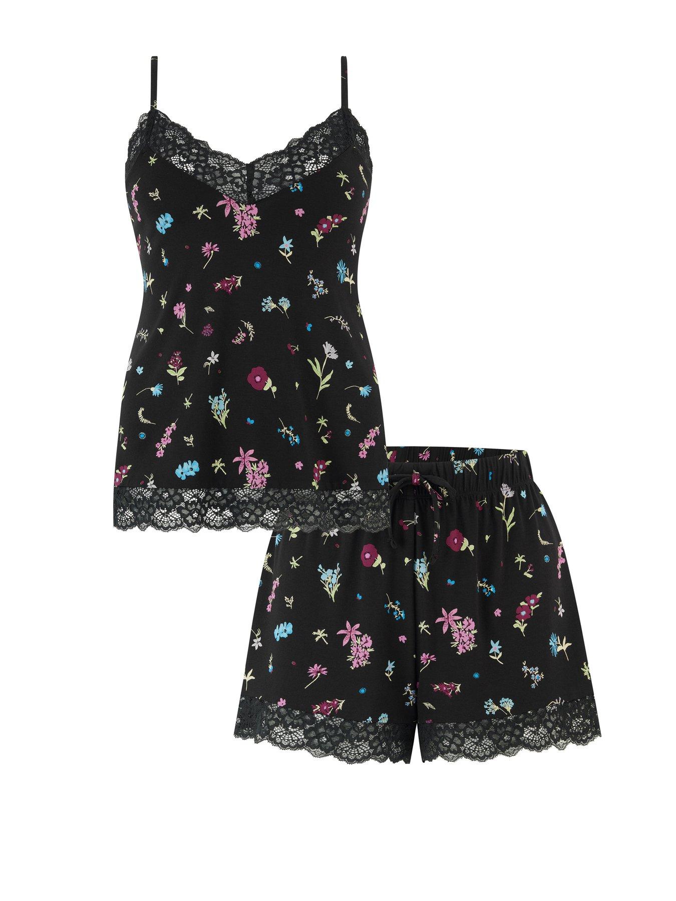 Image 3 of 3 of Pour Moi Sofa Loves Lace Jersey Cami and Short PJ Set
