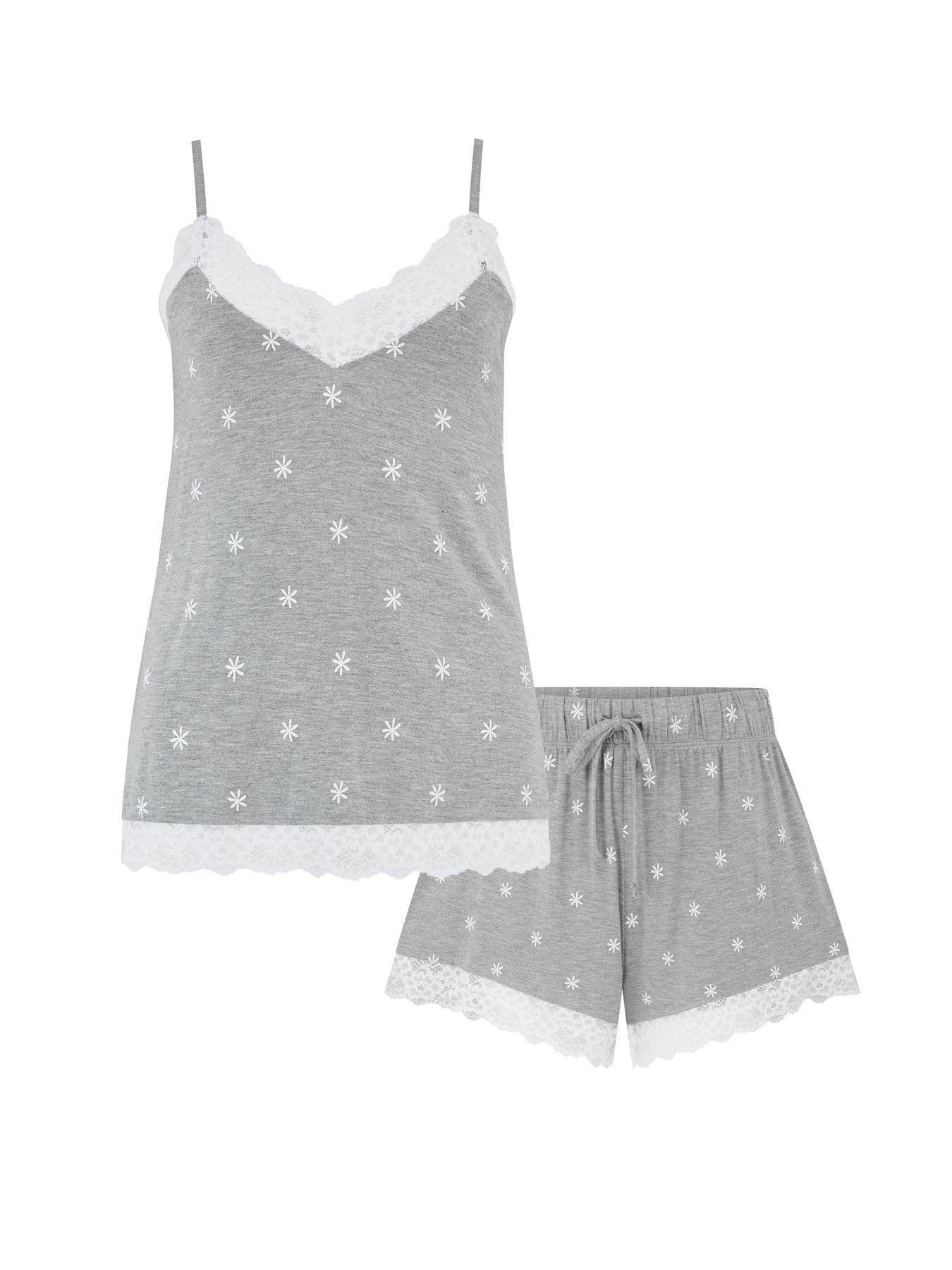 Image 4 of 4 of Pour Moi Sofa Loves Lace Jersey Cami and Short PJ Set