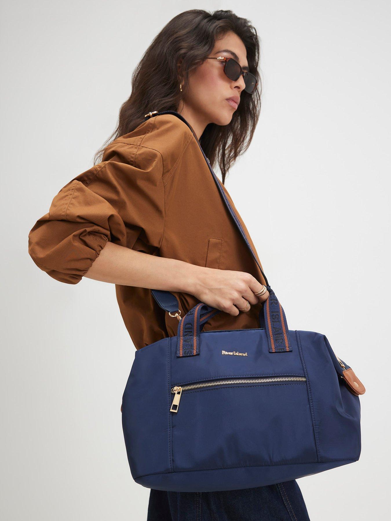 River Island Zip Front Cabin Bag - Blue