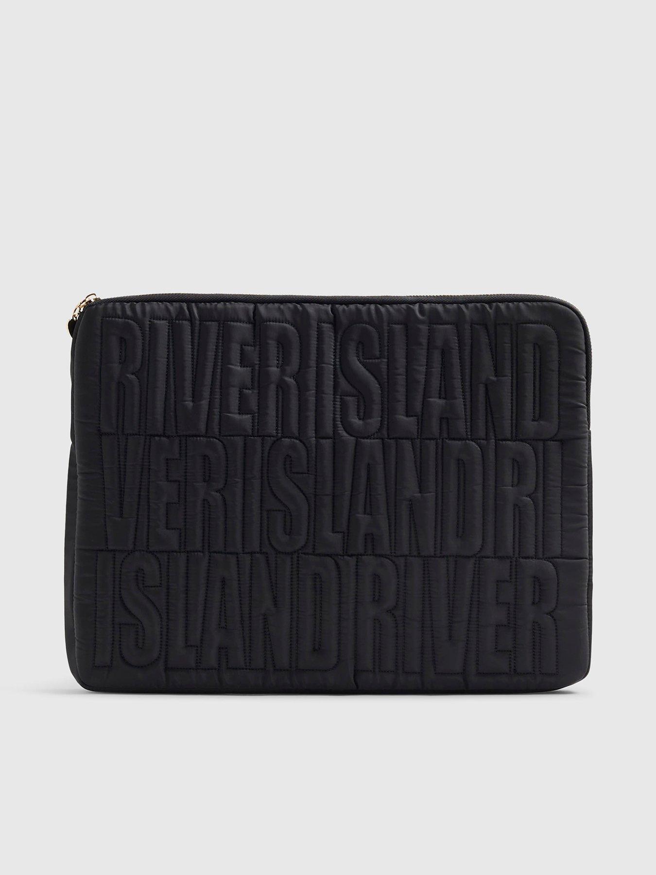 River Island Ri Quilted Laptop Case - Black