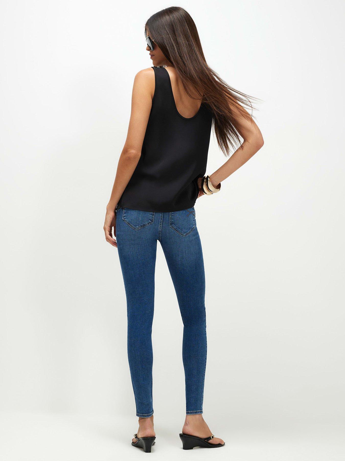 Image 2 of 4 of River Island Molly Sculpt Skinny Jeans - Blue