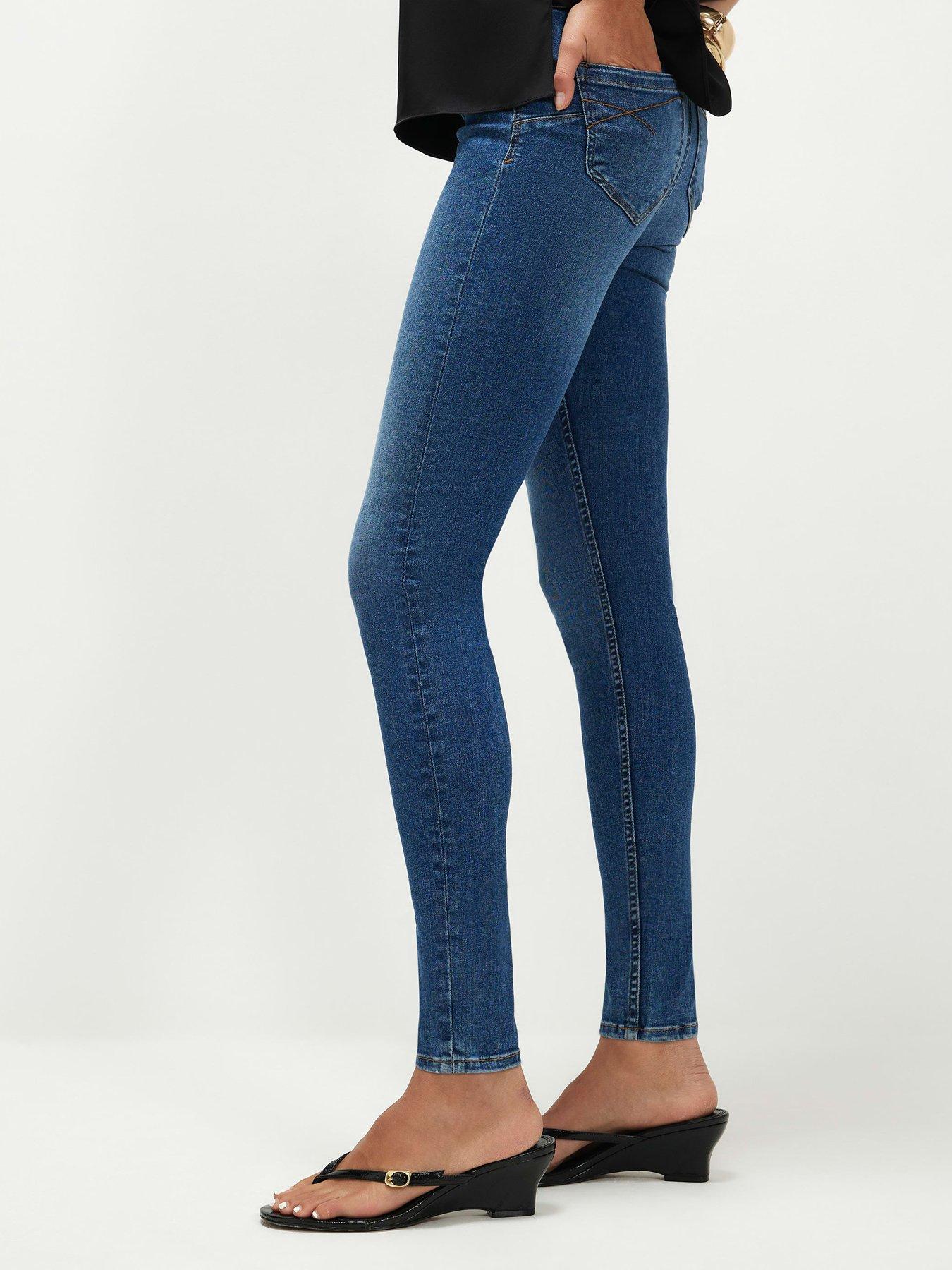 Image 3 of 4 of River Island Molly Sculpt Skinny Jeans - Blue